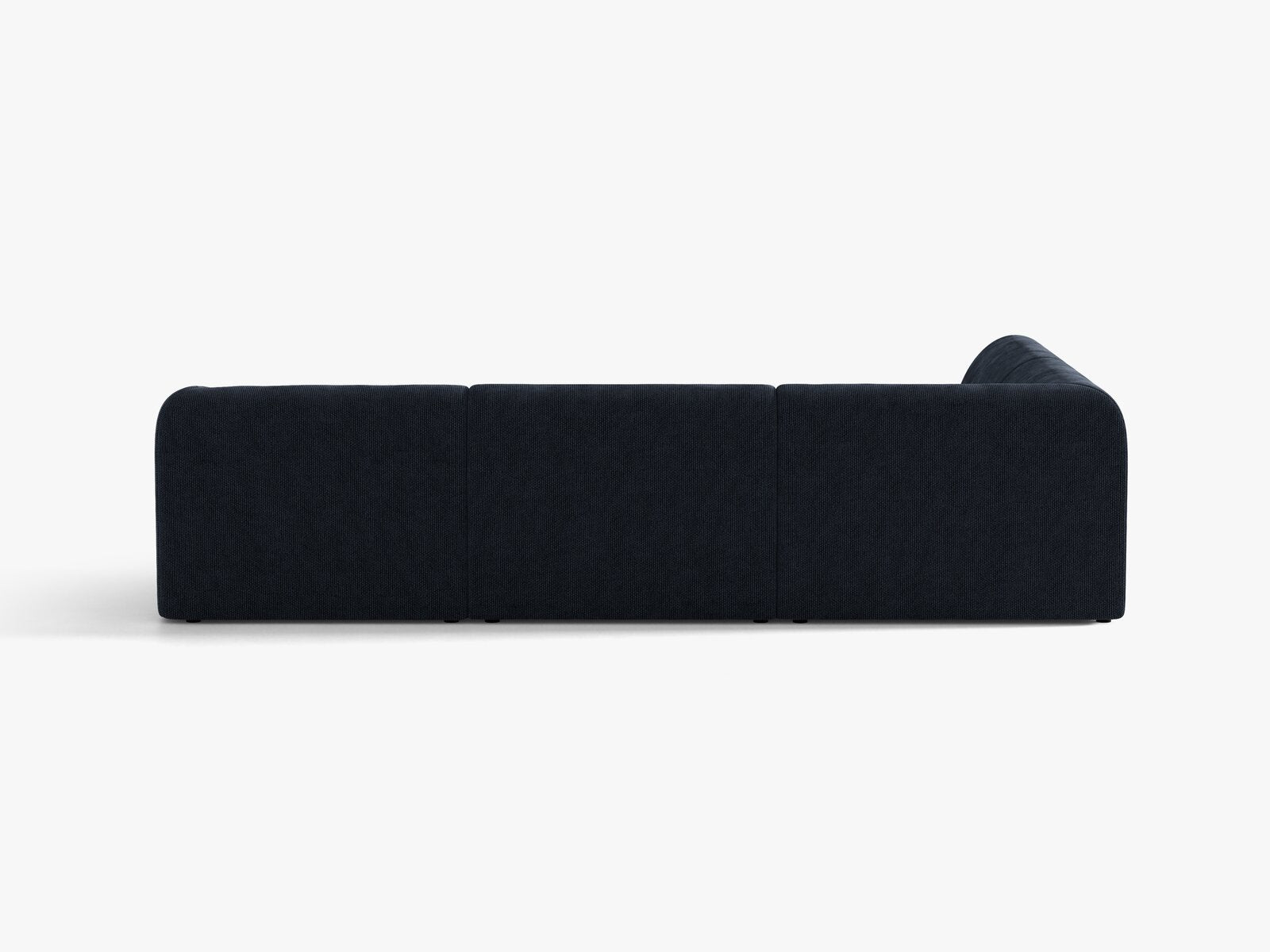 Micadoni Ecksofa Miley 6-Sitzer Links Chenille Eden Marineblau