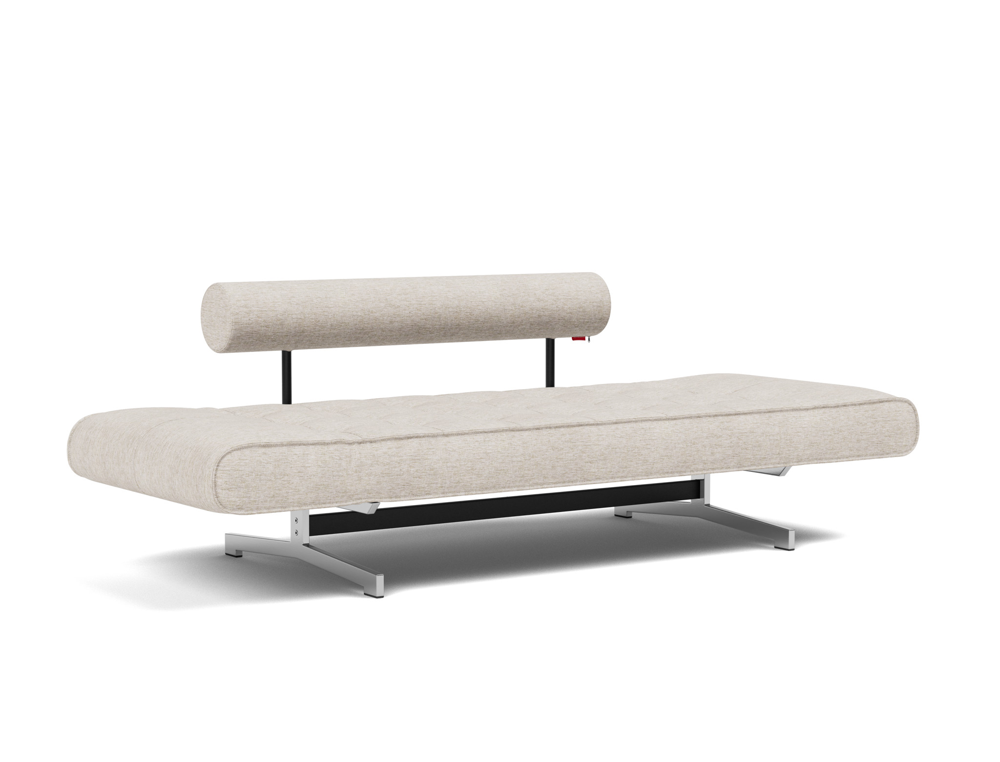 Tagesbett Ghia Chenille Yuveno 470-Natural Beine Chrom