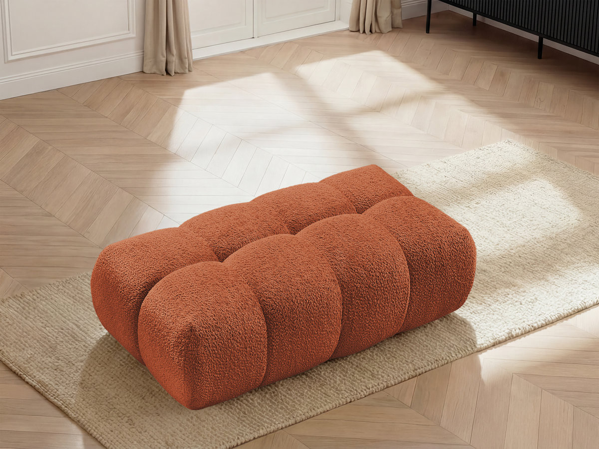 Bobochic Jaya Pouf Chenille Orange