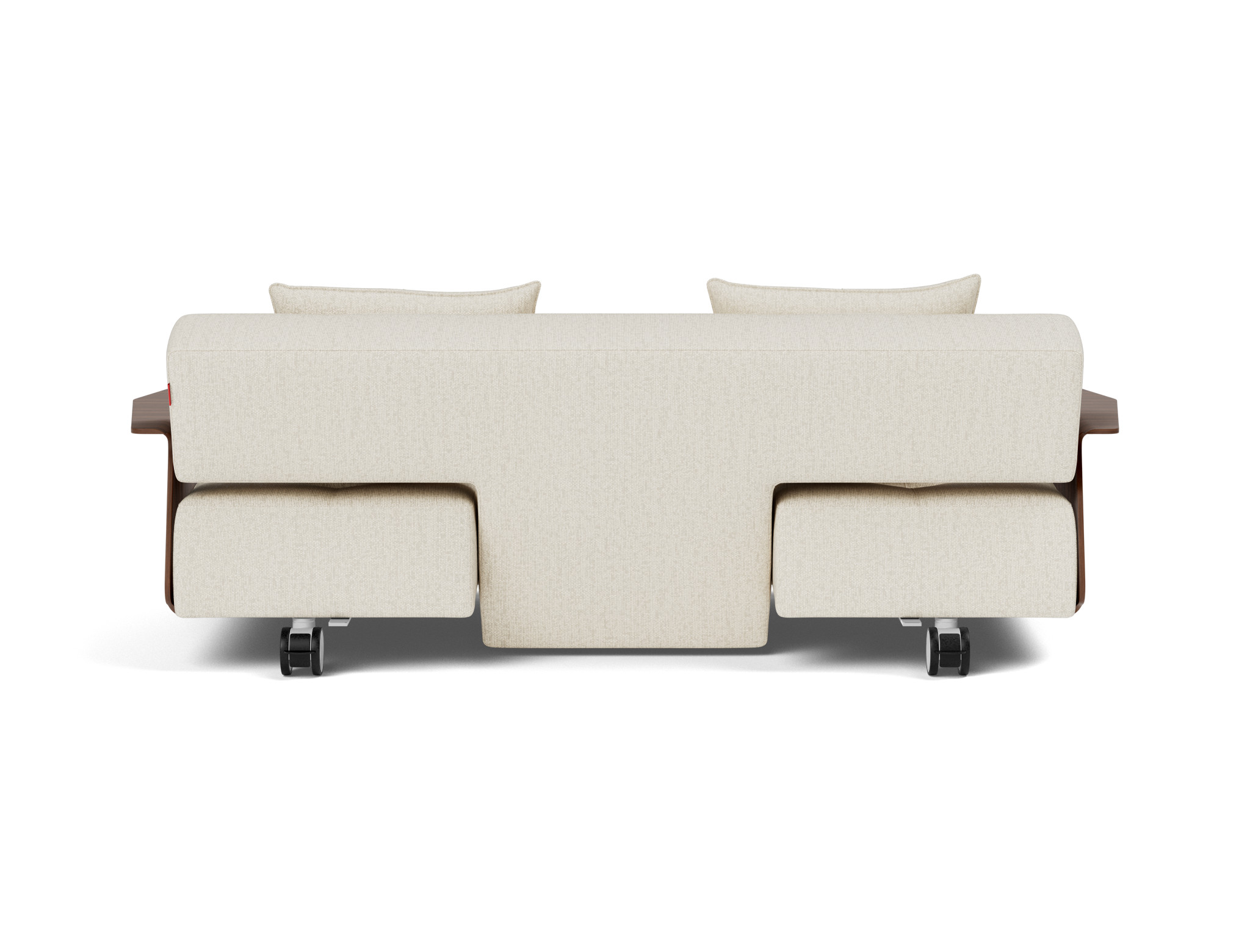 Schlafsofa Long Horn D.E.L. mit Armlehnen Boucle Skandi 531-Off-White