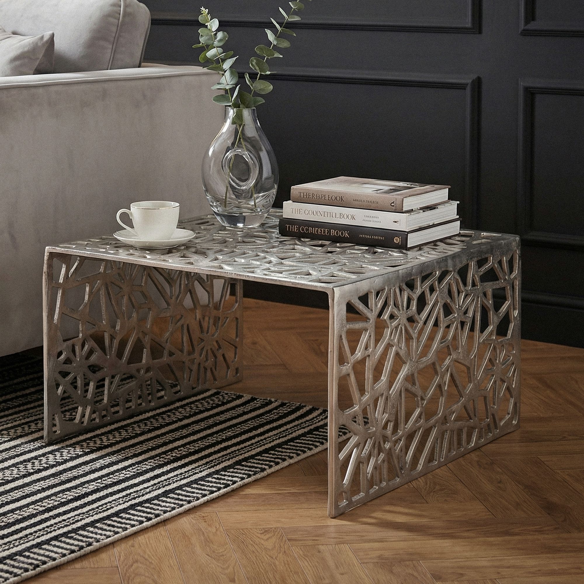 Couchtisch Langevag Aluminium Silber 60 × 60 × 31 cm
