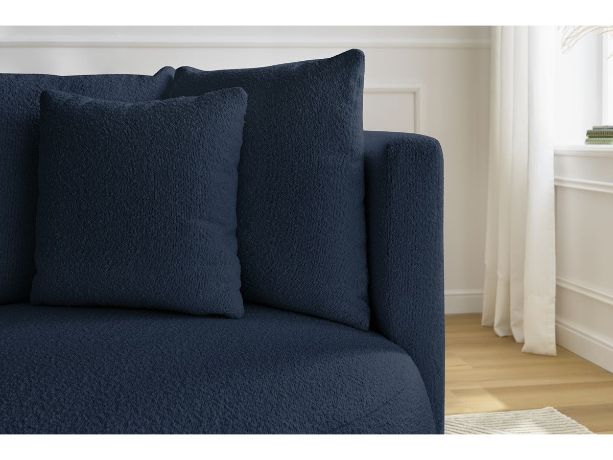 Bobochic Cesar Sessel Bouclé-Stoff Blau