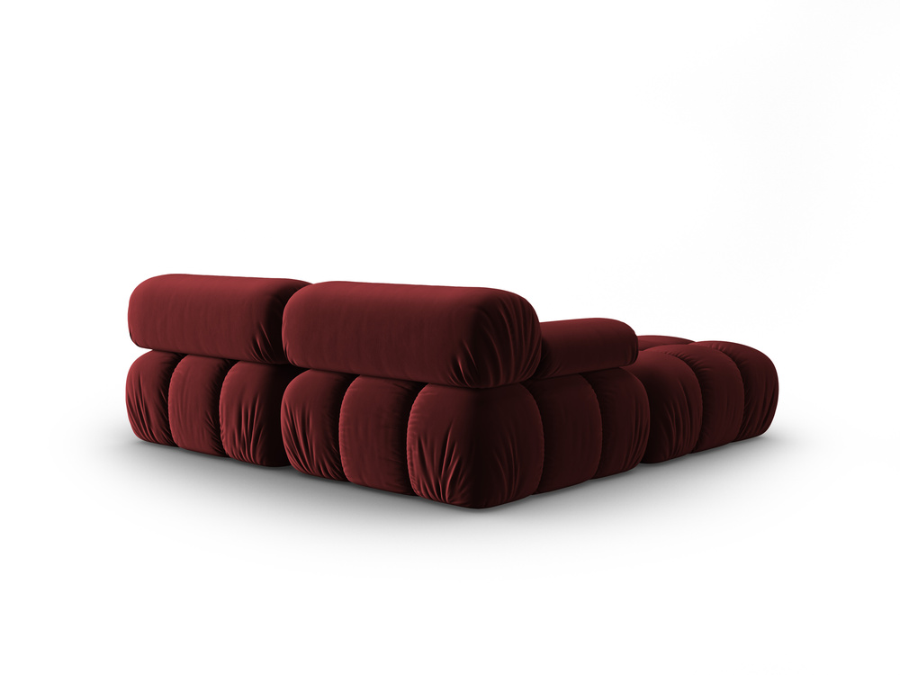 Cosmopolitan Design Modulares Ecksofa Cortina 3-Sitzer Samt Bluvel Rot