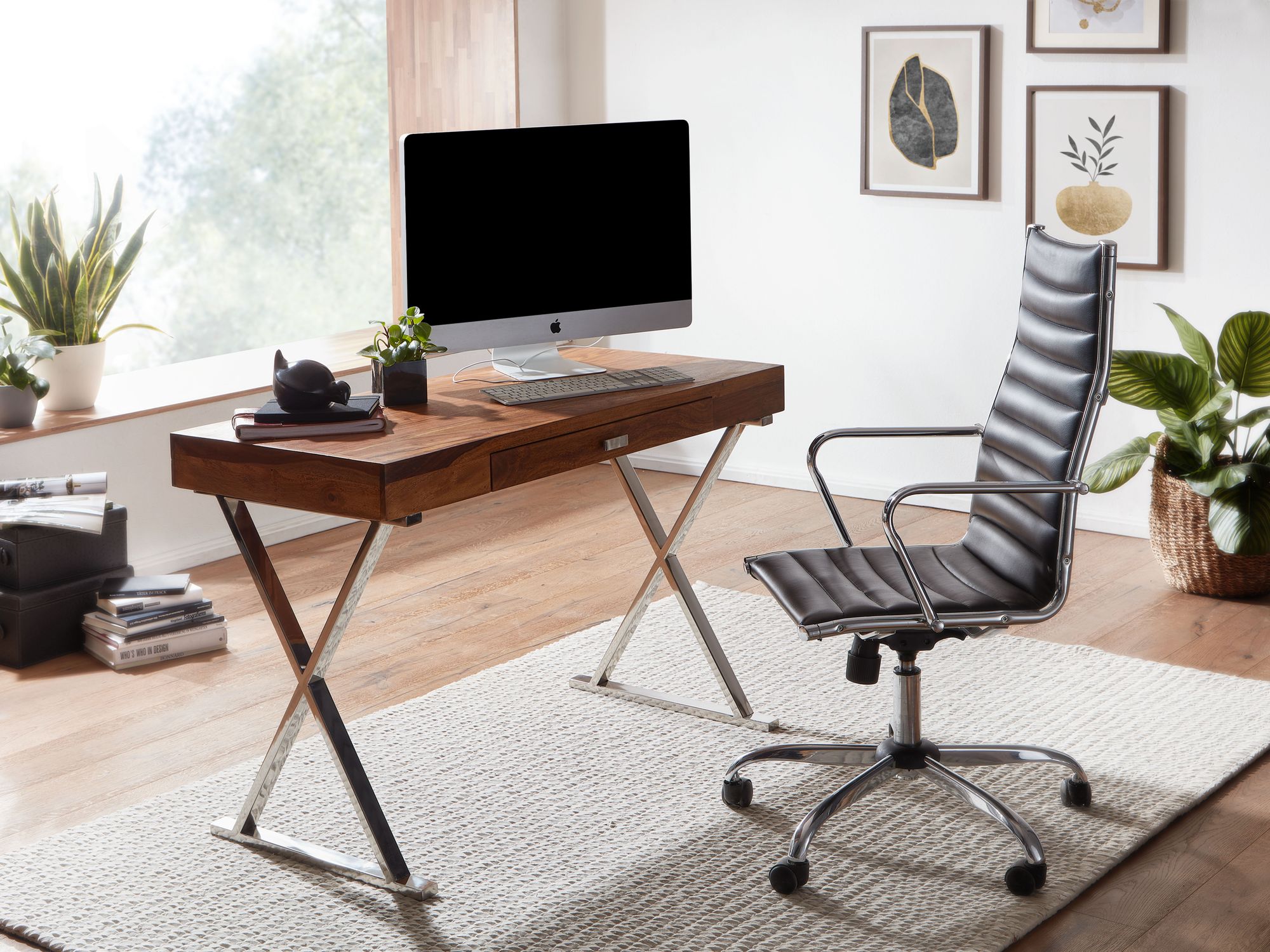 Schreibtisch Nupsstadur Sheesham Massivholz 120 × 55 × 78 cm