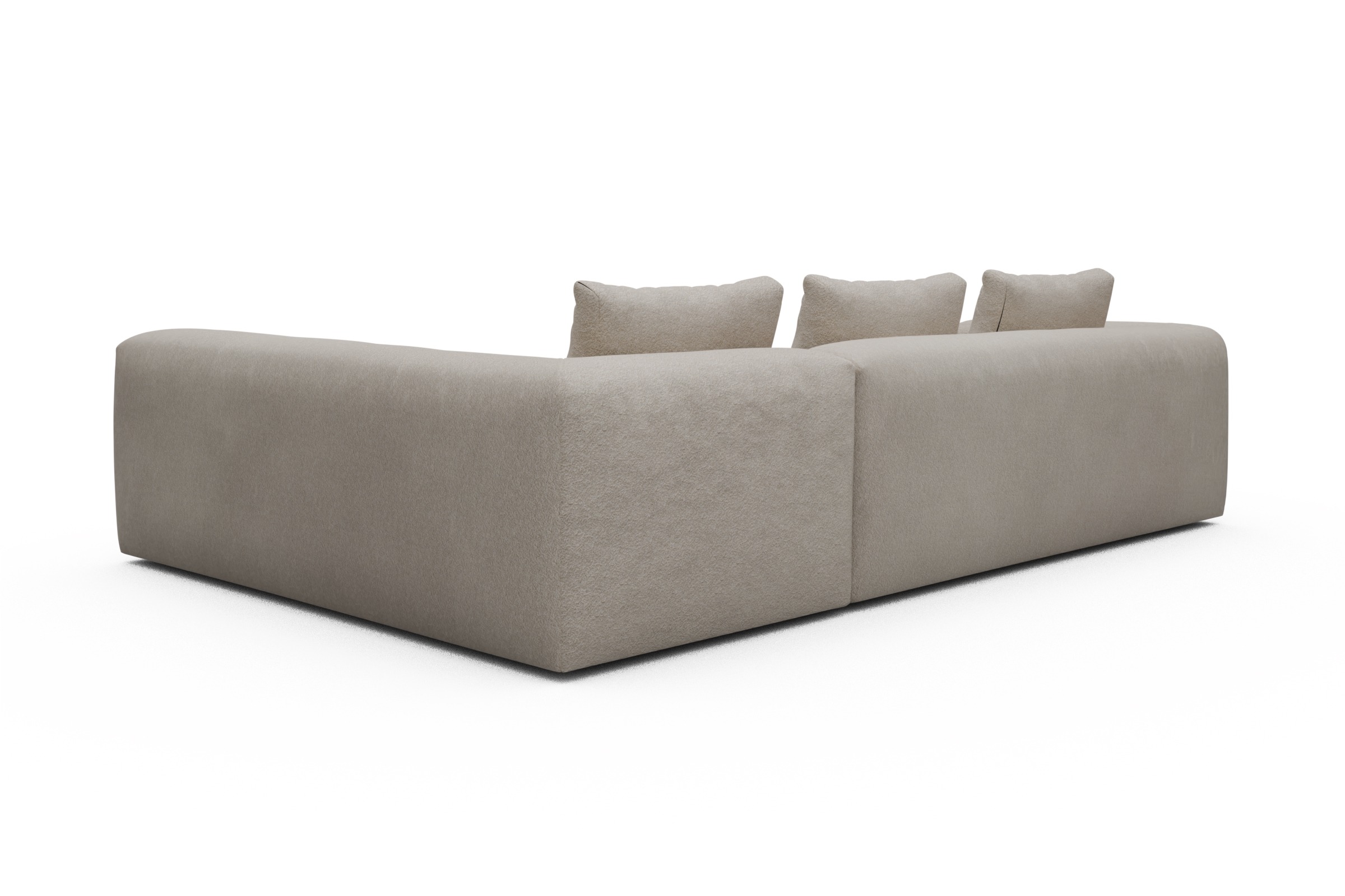Ecksofa Fred 2x 2,5-Sitzer rechts offen Aivi-Lace-Beige