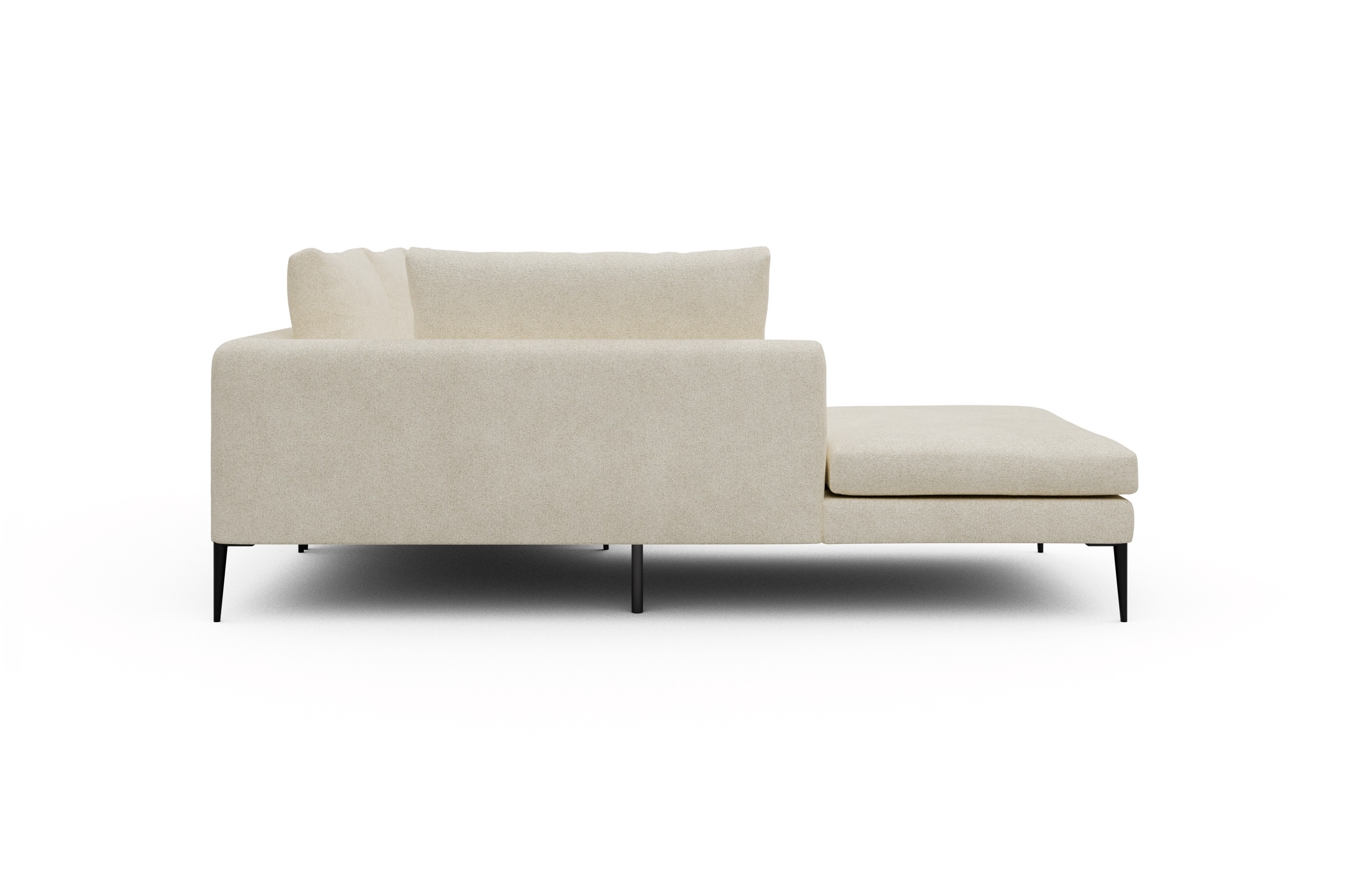 Ecksofa Paul Relax-Ecke links mit 2-Sitzer Boucle-Off-White