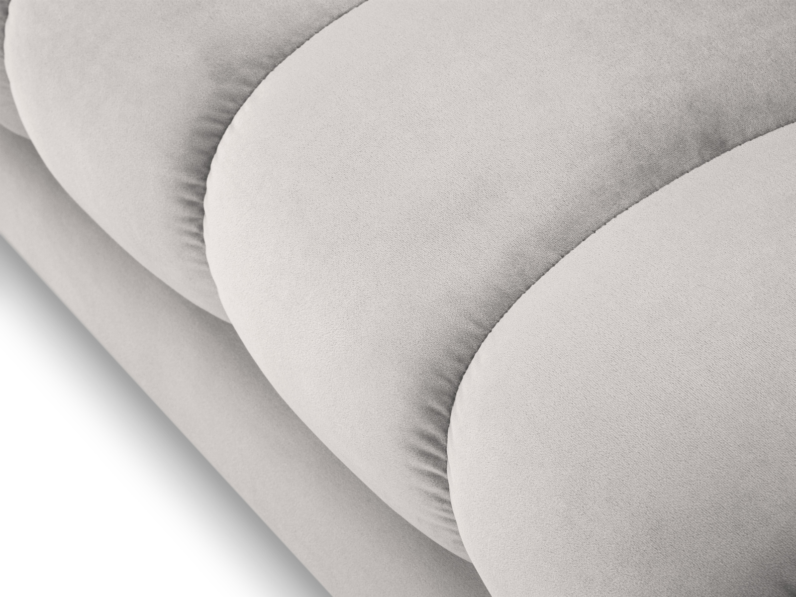 Cosmopolitan Design Chaiselongue Bali Samt Bluvel Silber Links Beine Schwarzes Metall