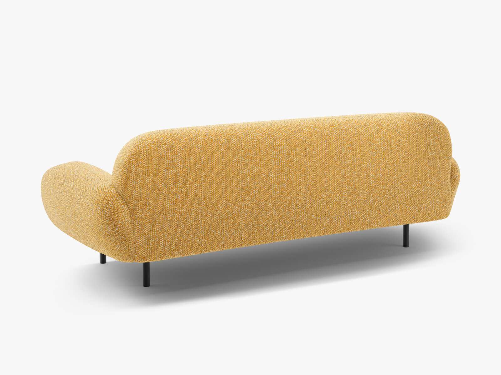 Micadoni Sofa Poppy 3-Sitzer Chenille Silencio Senf