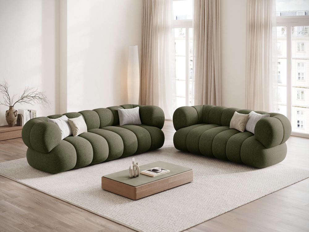 Cosmopolitan Design Sofa Koge 2-Sitzer Chenille Eden Grün