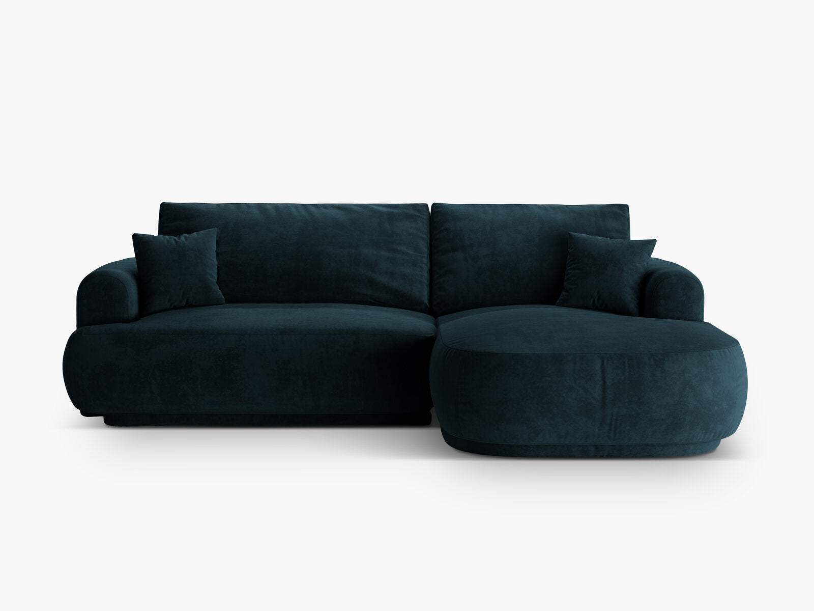 Micadoni Ella Ecksofa 5-Sitzer mit Schlaffunktion Rechts Samt Vogue Dunkelpetrol