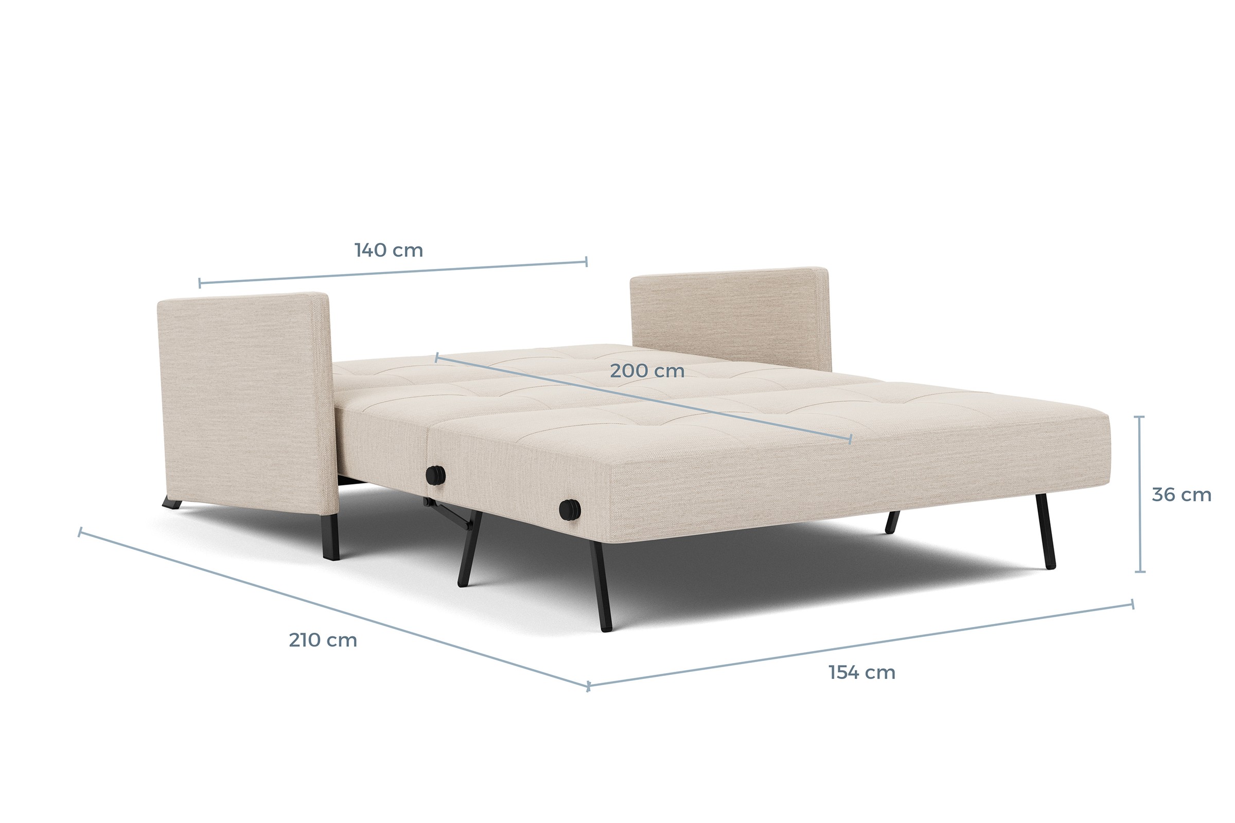 Schlafsofa Cubed mit Armlehnen
