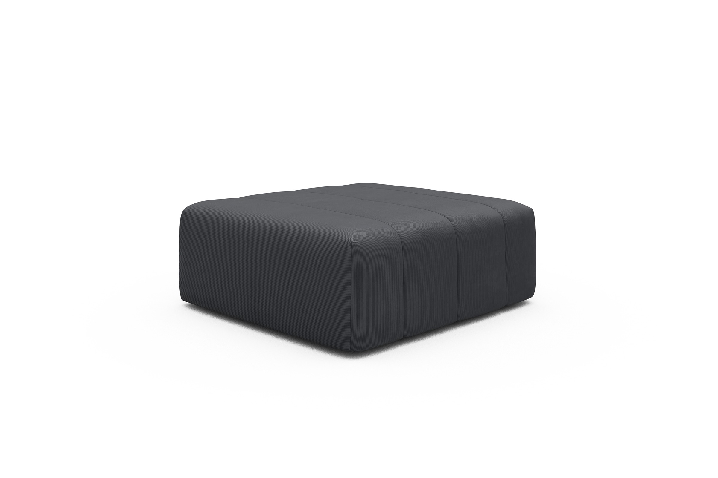 Sitzhocker Hugo Ottomane Cordufine-Slate-Grey