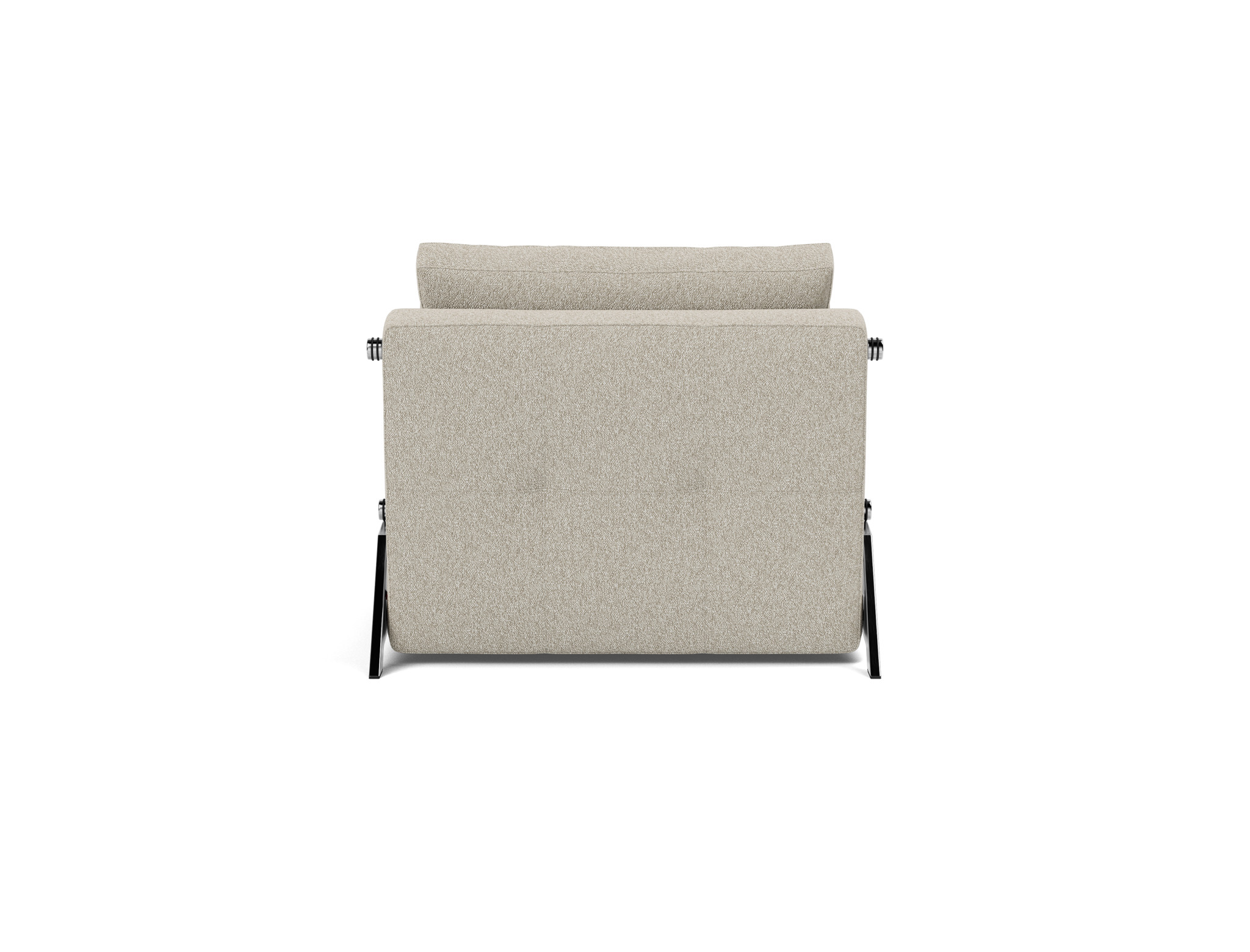 Schlafsessel Cubed 90 Boucle Skandi 539-Beige Beine Chrom