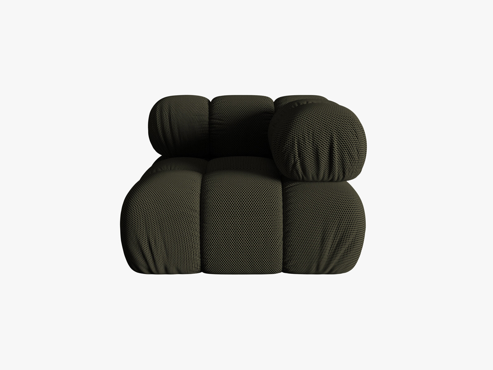 Micadoni symmetrisches Eckmodul Bellis 3D-Stoff Sonic Amazonas Grün