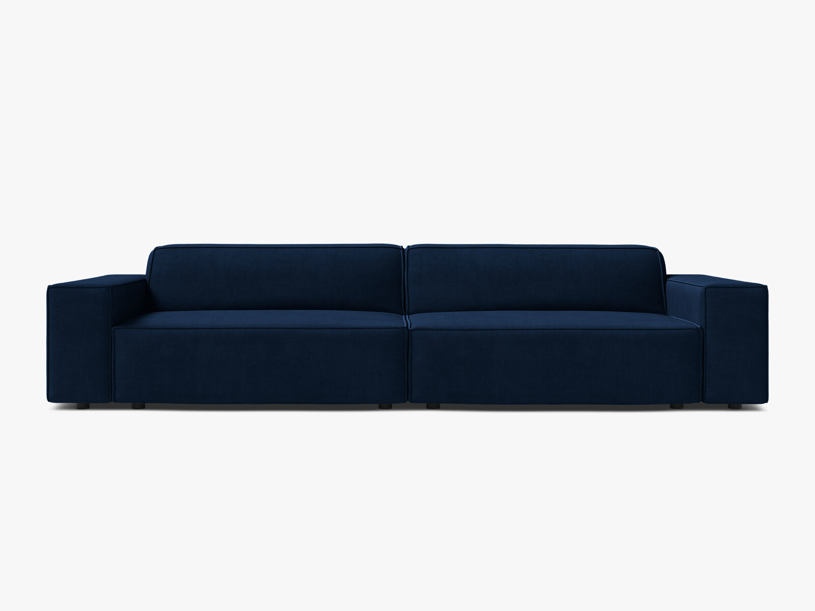Micadoni Sofa Jodie 4-Sitzer Samt Bluvel Königsblau