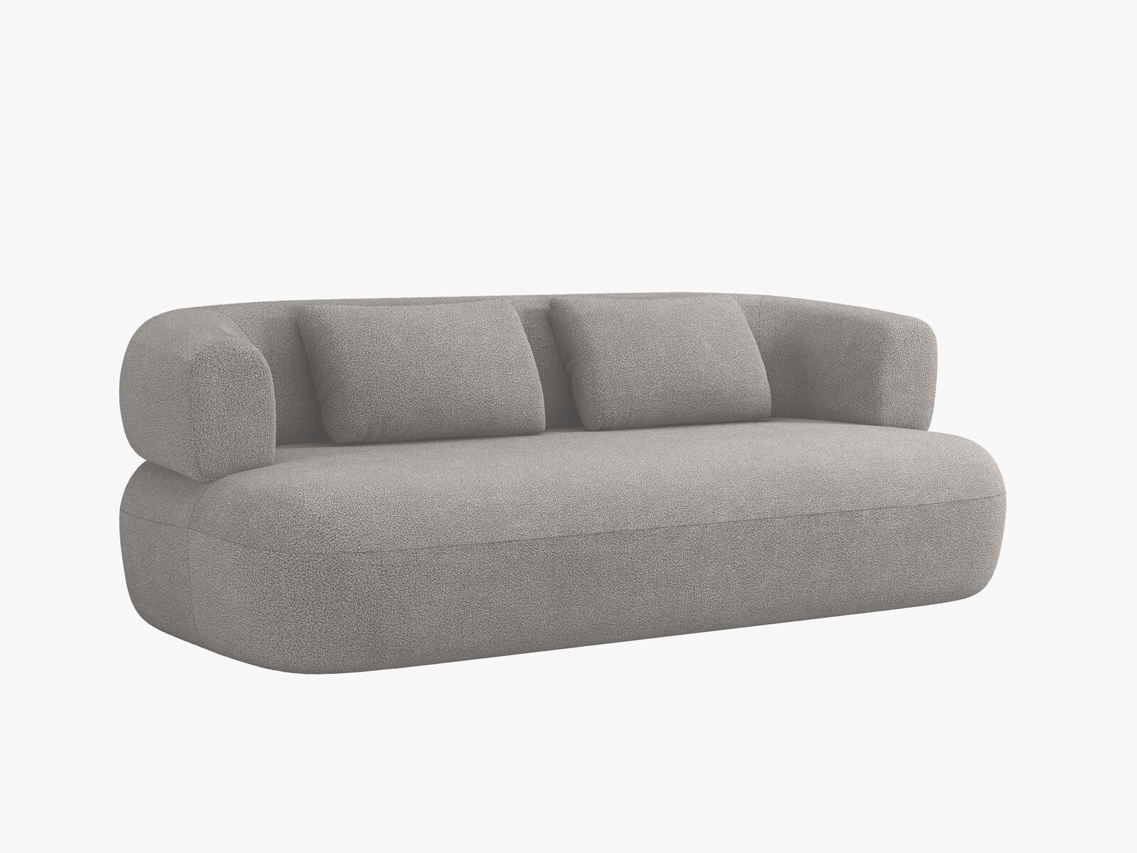 Micadoni Sofa Jenny 2-Sitzer Boucle Now or Never Hellgrau