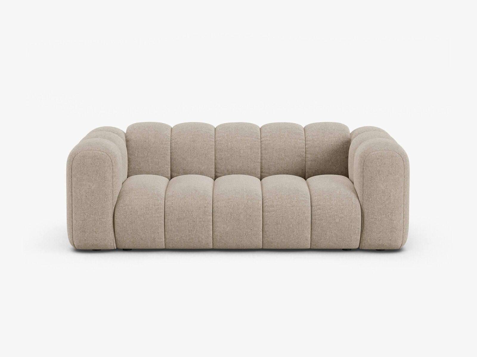 Micadoni Sofa Lupine 2-Sitzer Chenille Eden Dunkelbeige