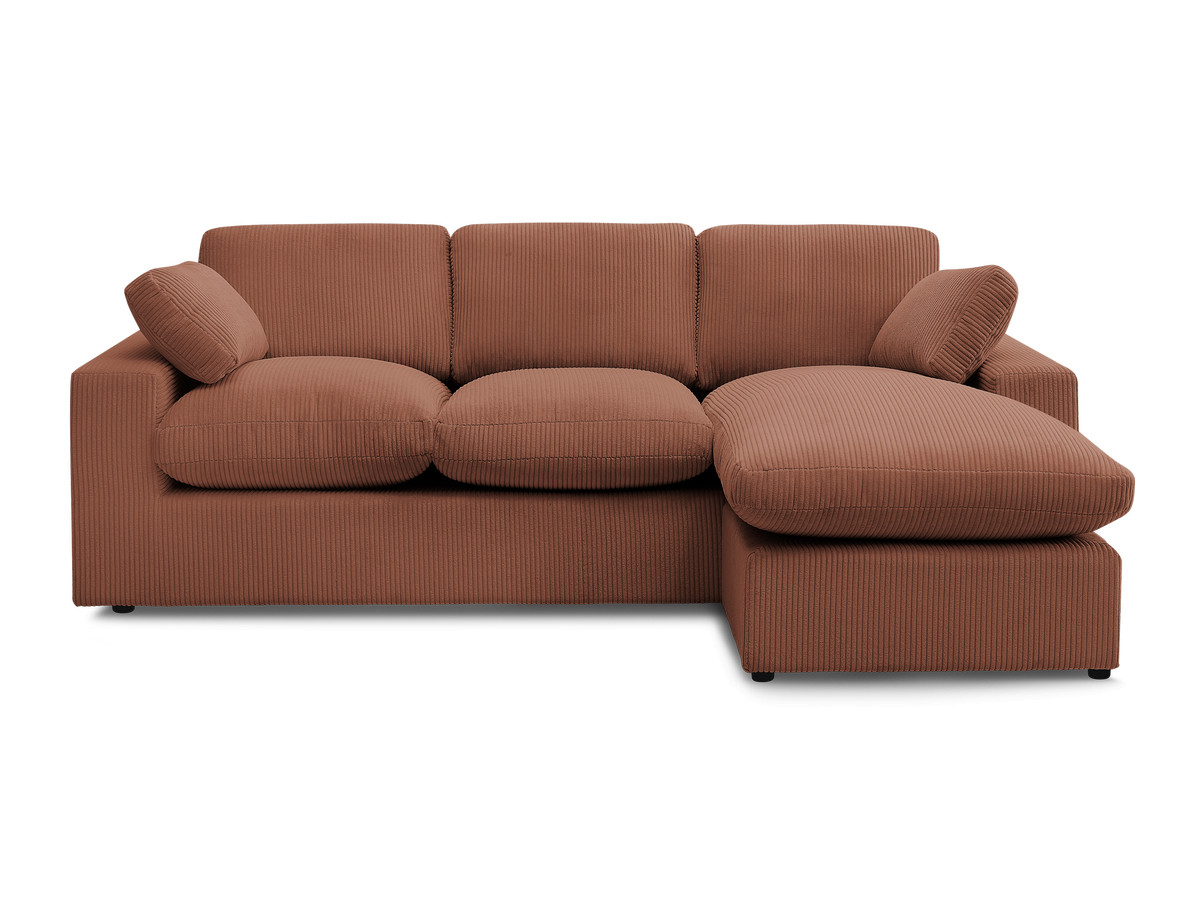 Bobochic Belair Ecksofa 220 × 139 cm Cordsamt Orange