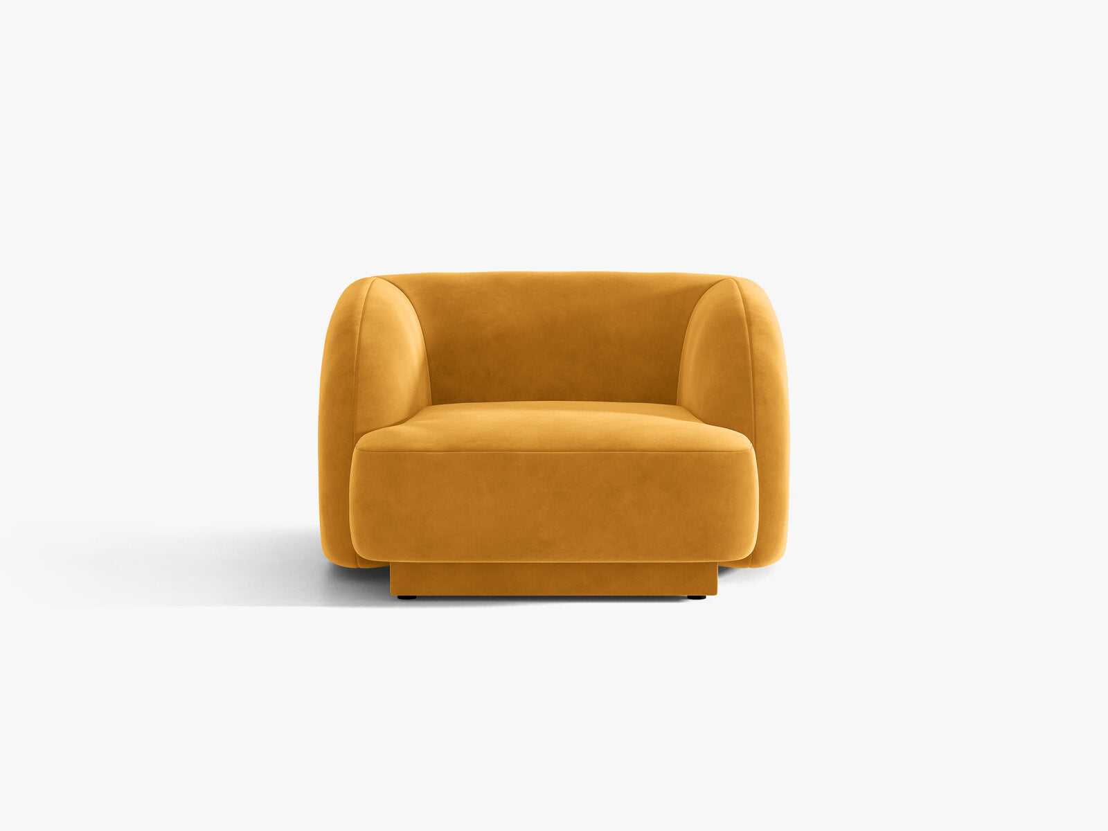 Micadoni Sessel Miley 1-Sitzer Samt Venus Gelb