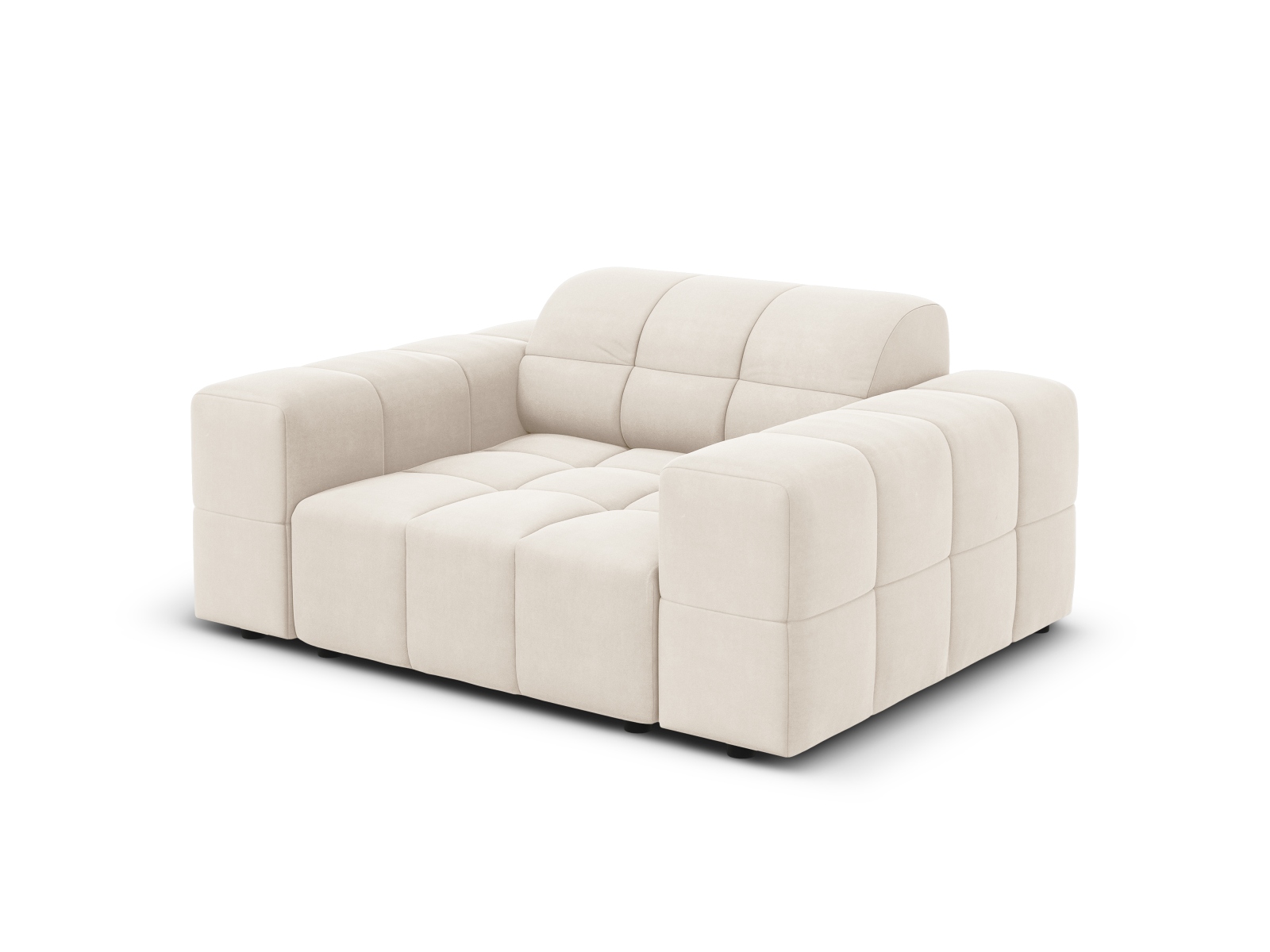 Cosmopolitan Design Sessel Chicago Samt Bluvel Helles Beige