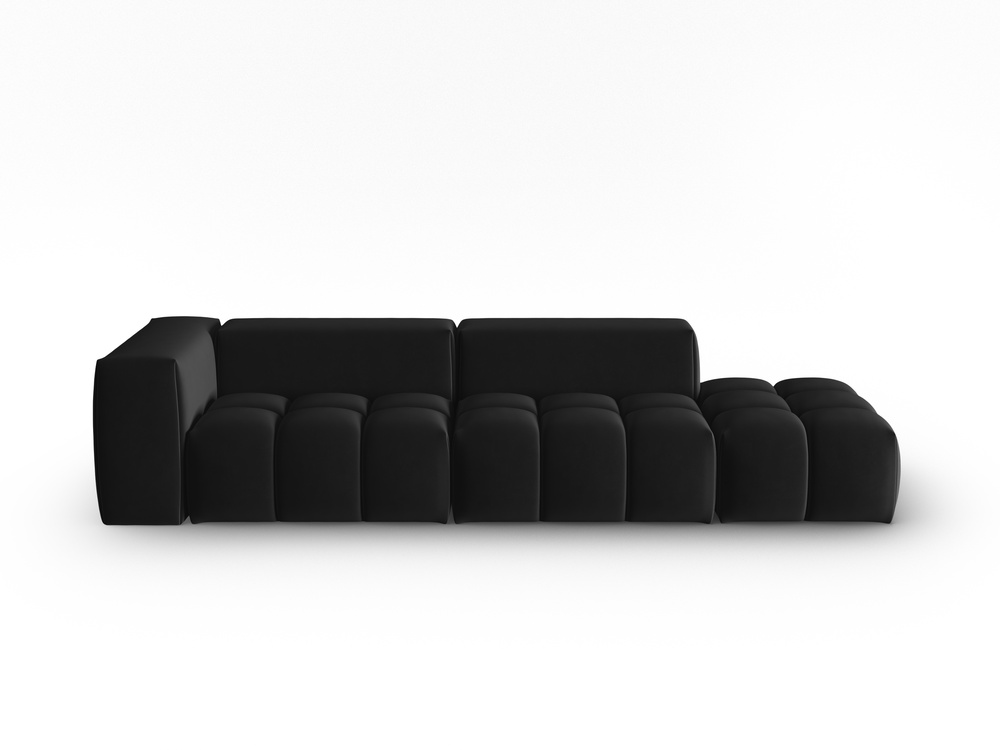 Cosmopolitan Design Sofa Verona 4-Sitzer offen Samt Casino Schwarz Rechts