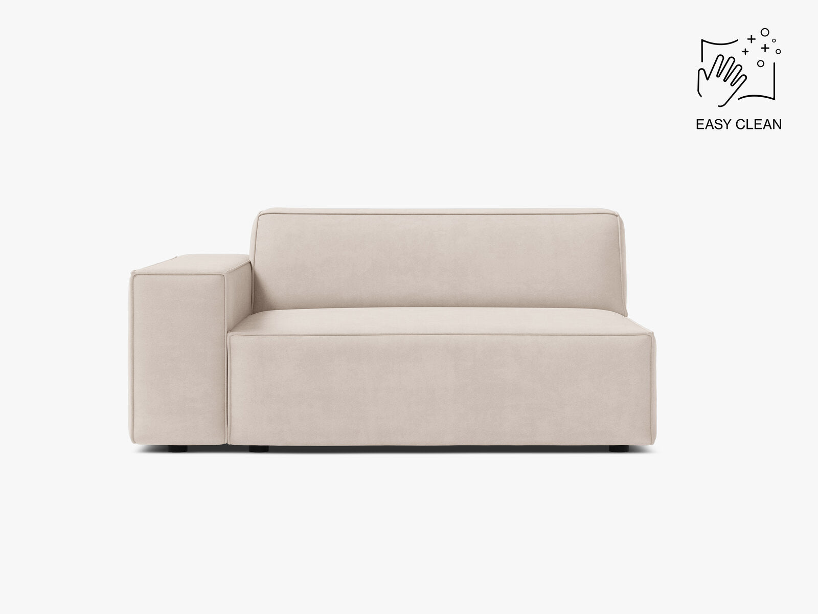 Micadoni Jodie Sofamodul XL Links Samt Venus Helles Beige