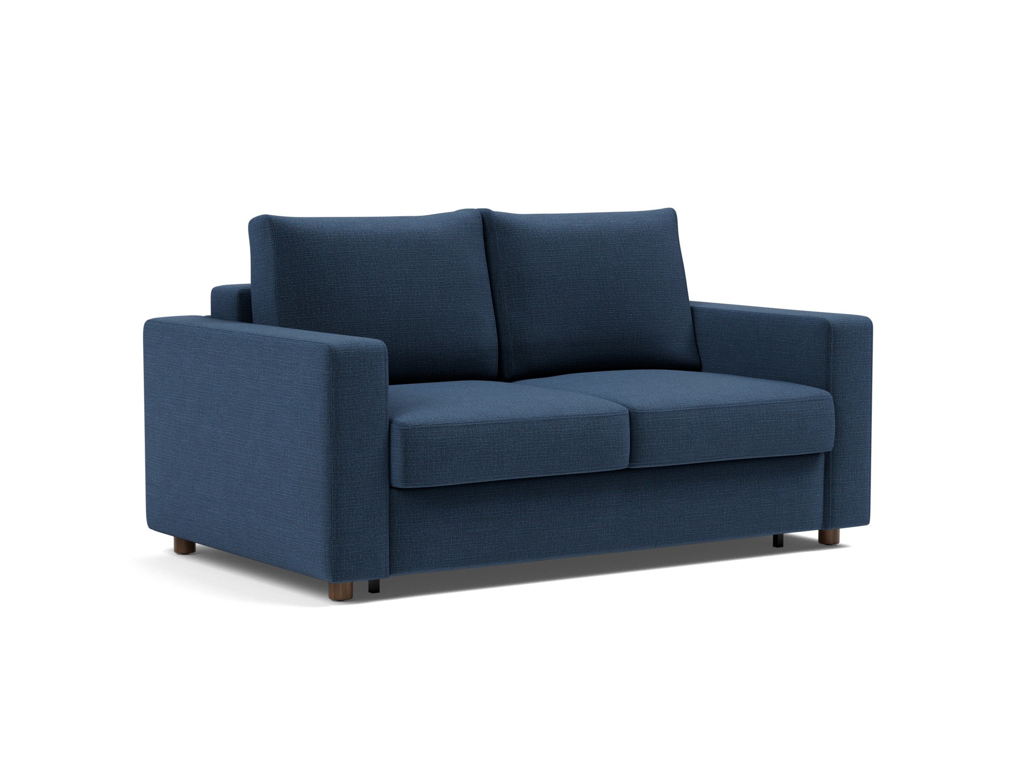 Schlafsofa Neah mit Standard-Armlehnen 140 Chenille Esina 414-Indigo-Blue