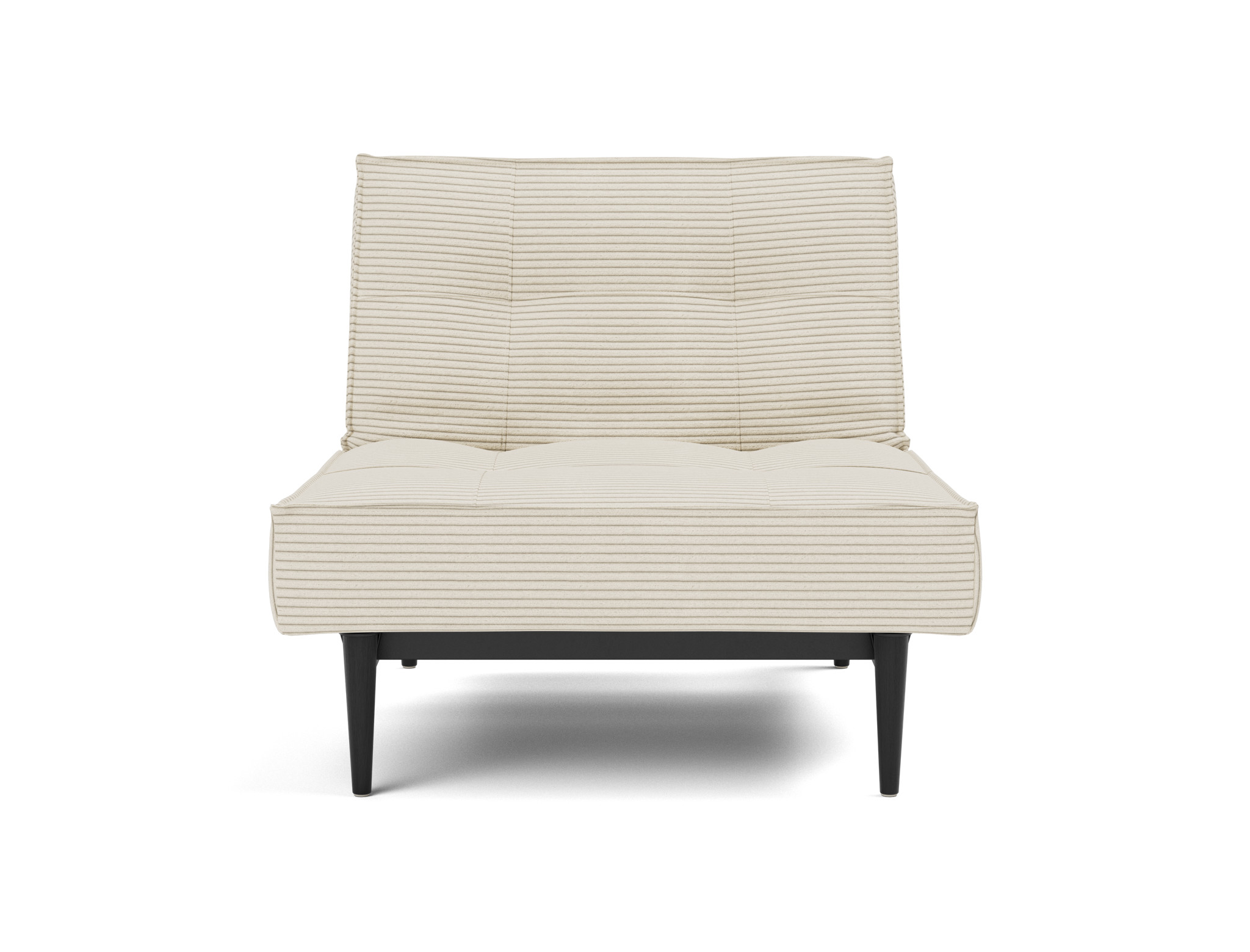 Sessel Splitback Kord Corduroy 594-Ivory Beine Styletto Eiche schwarz