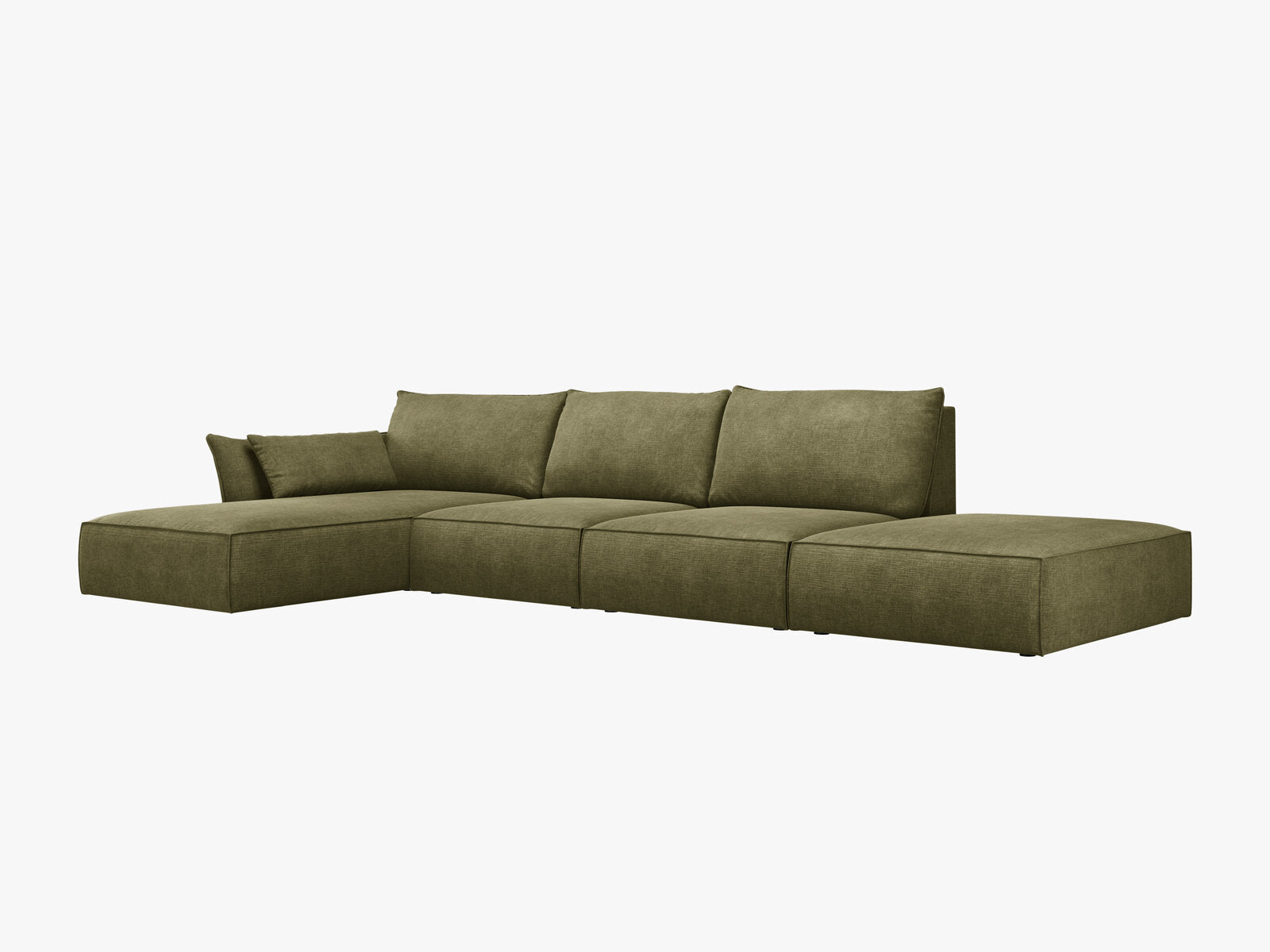 Micadoni Ecksofa Kaelle 5-Sitzer Links Chenille Over The Horizon Grün