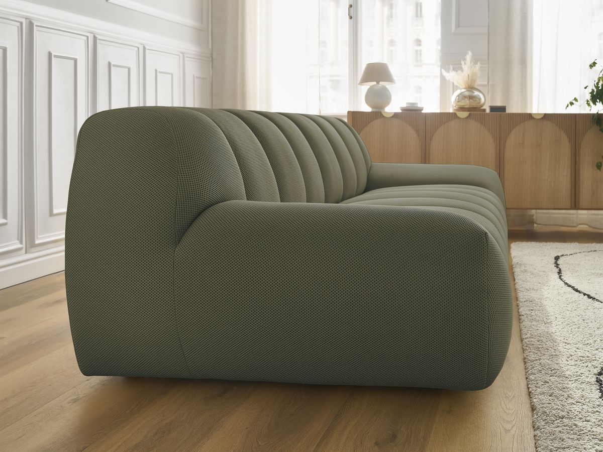 Bobochic Hayden Sofa 3-Sitzer Mesh-Stoff Grün