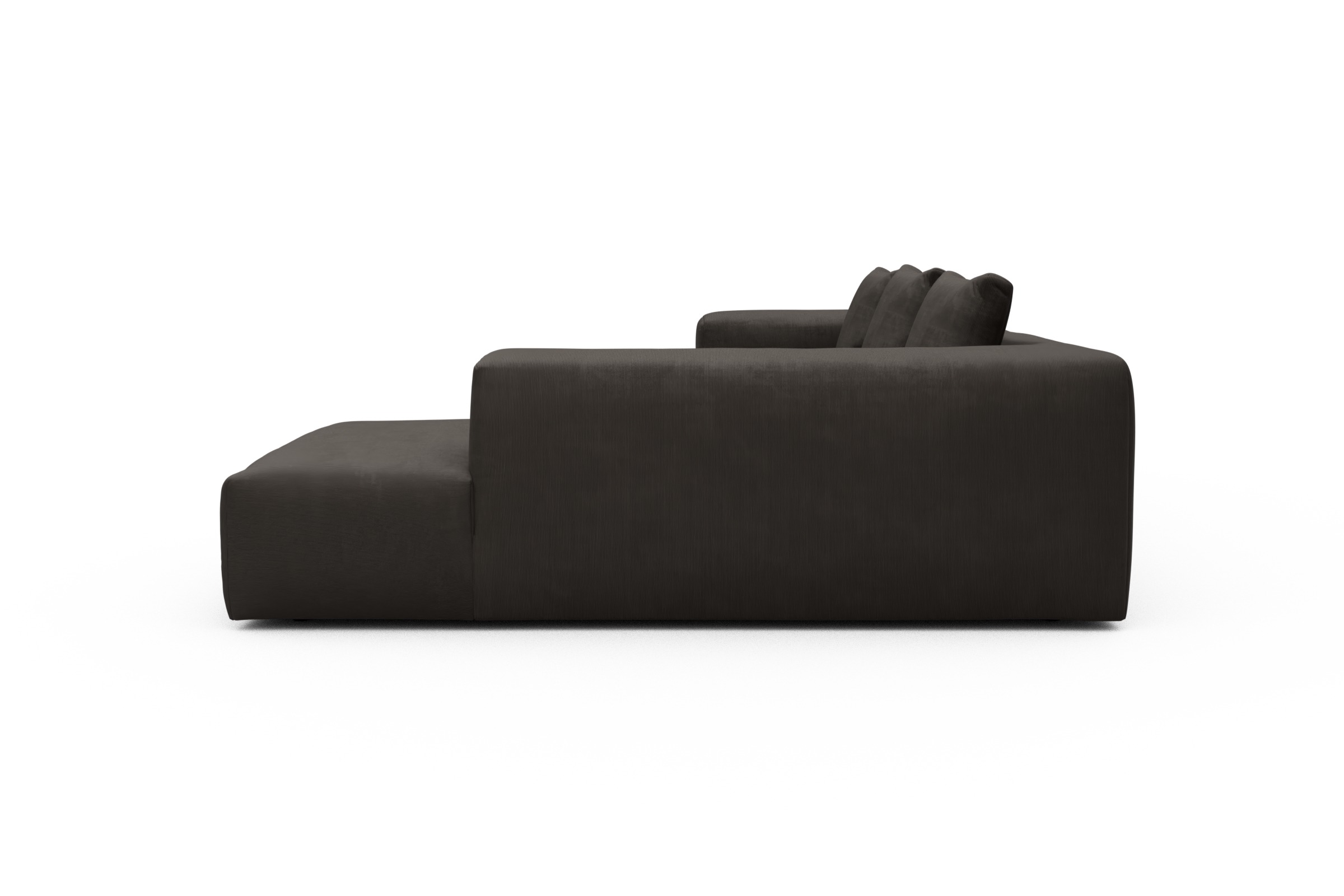 Ecksofa Fred Relax-Ecke rechts mit 2,5-Sitzer Cordufine-Taupe