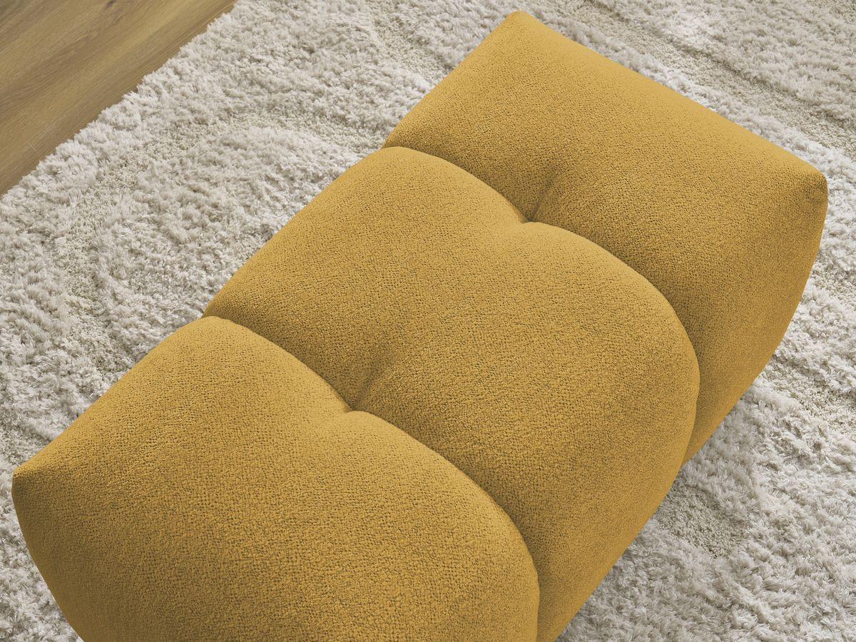 Bobochic Roxelane Pouf Melange-Stoff Gelb