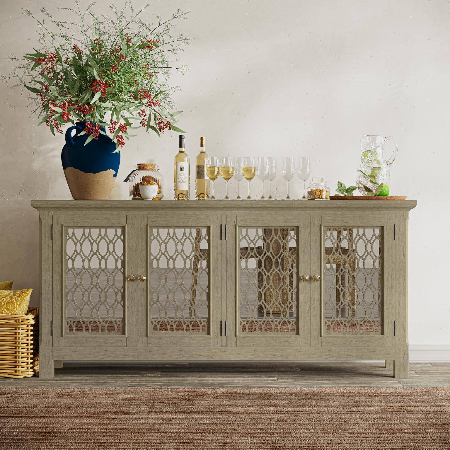 Livin Hill Kommode 4-türig Avola Gold, silberbraun AV2250-69
