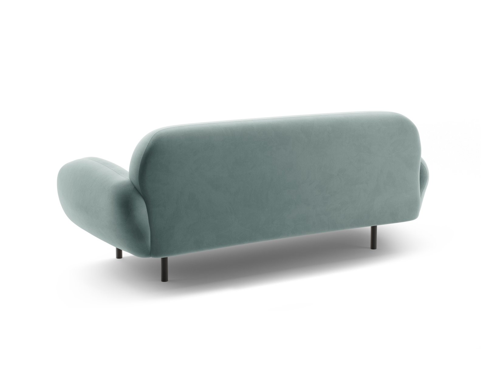 Micadoni Sofa Poppy 2-Sitzer große Version Samt Casino Hellblau