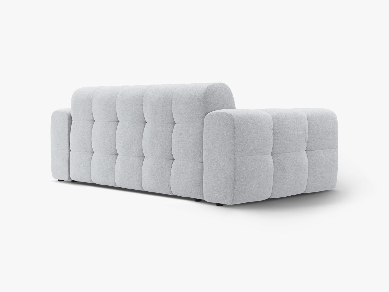 Micadoni Sofa Kendal 3-Sitzer Strukturierter Stoff Hellgrau