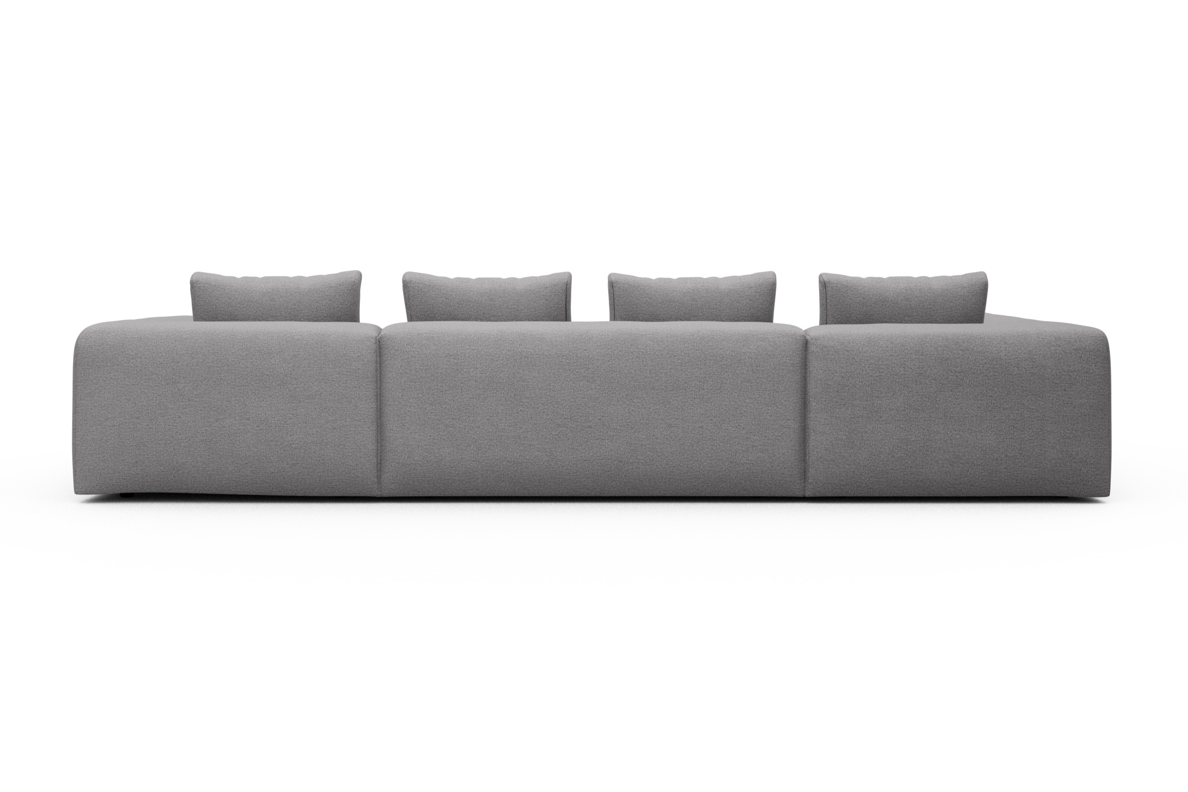 Wohnlandschaft Fred Relax-Ecke links mit 2-Sitzer und Chaiselongue rechts Sama-Grey