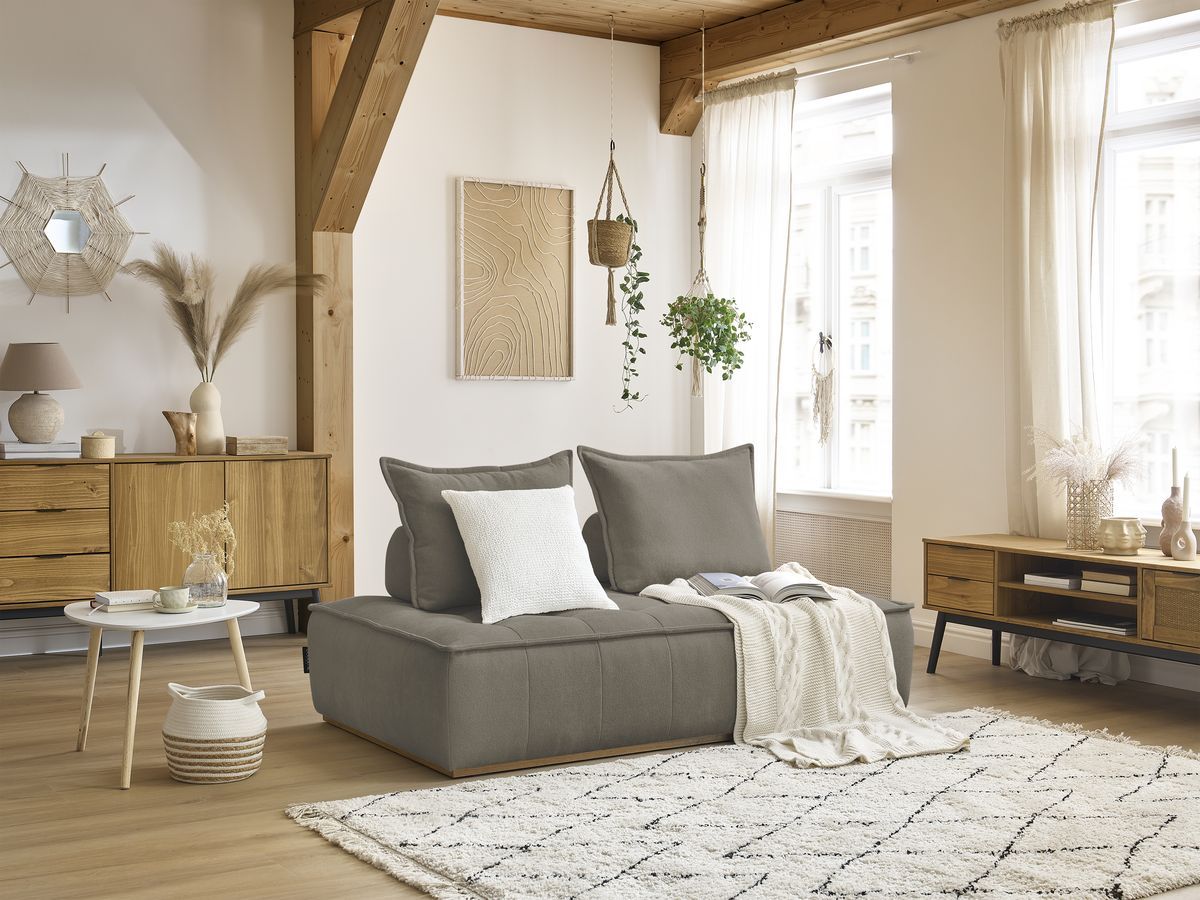 Bobochic Elisa Sofamodul 2-Sitzer Strukturstoff Taupe