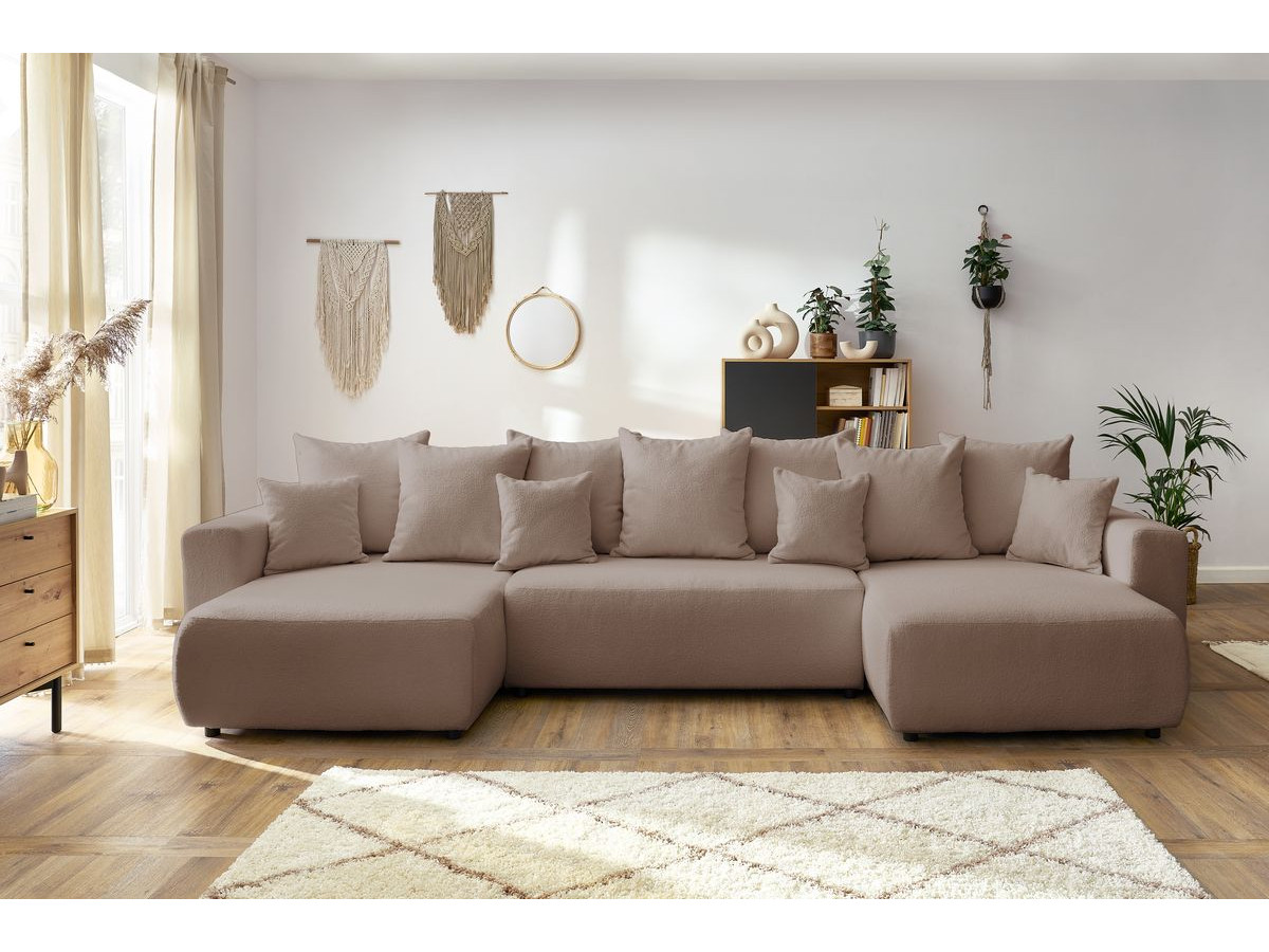 Bobochic Envy Wohnlandschaft Bouclé-Stoff Braun