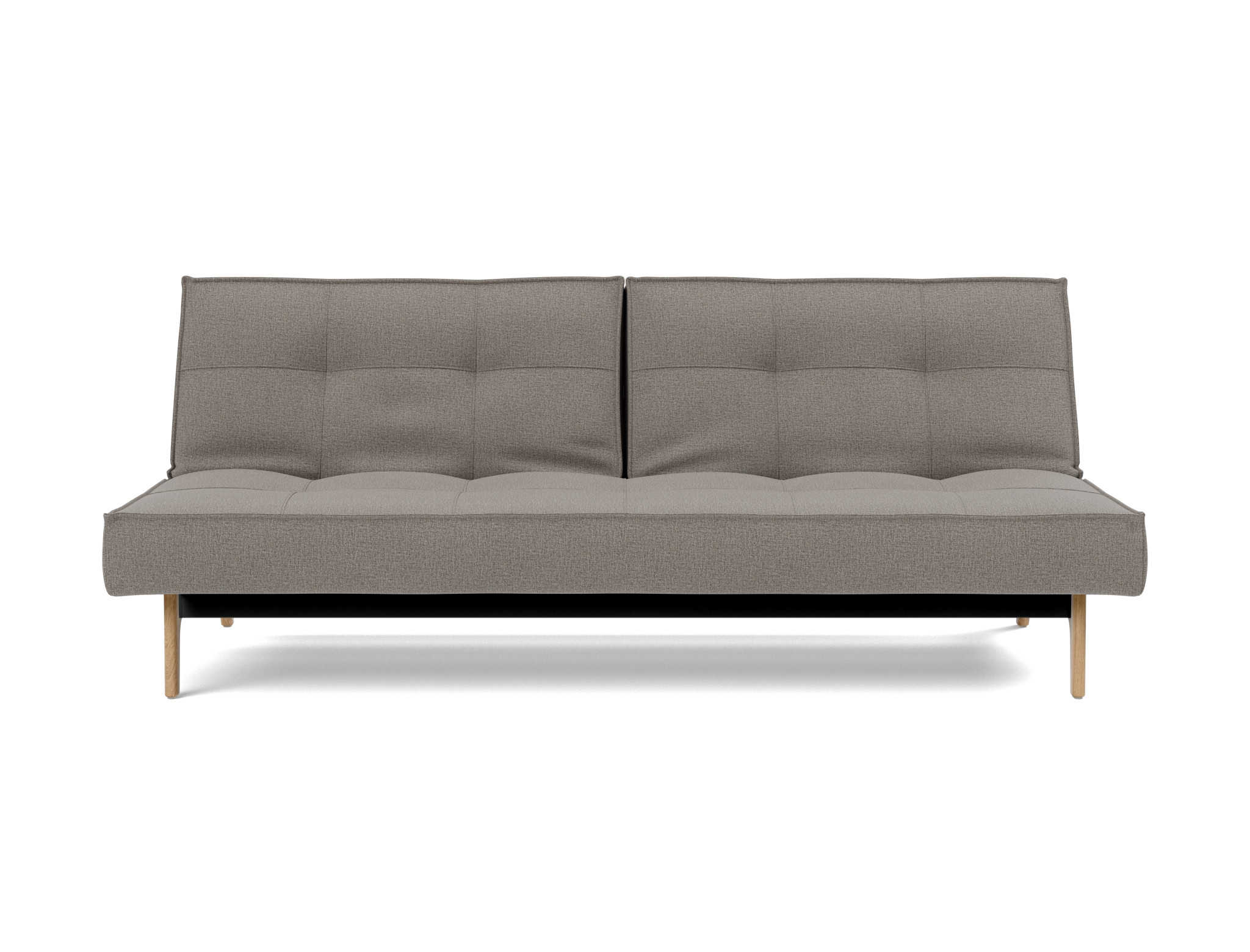 Schlafsofa Splitback Flachgewebe Mixed Dance 521-Grey Beine Eiche