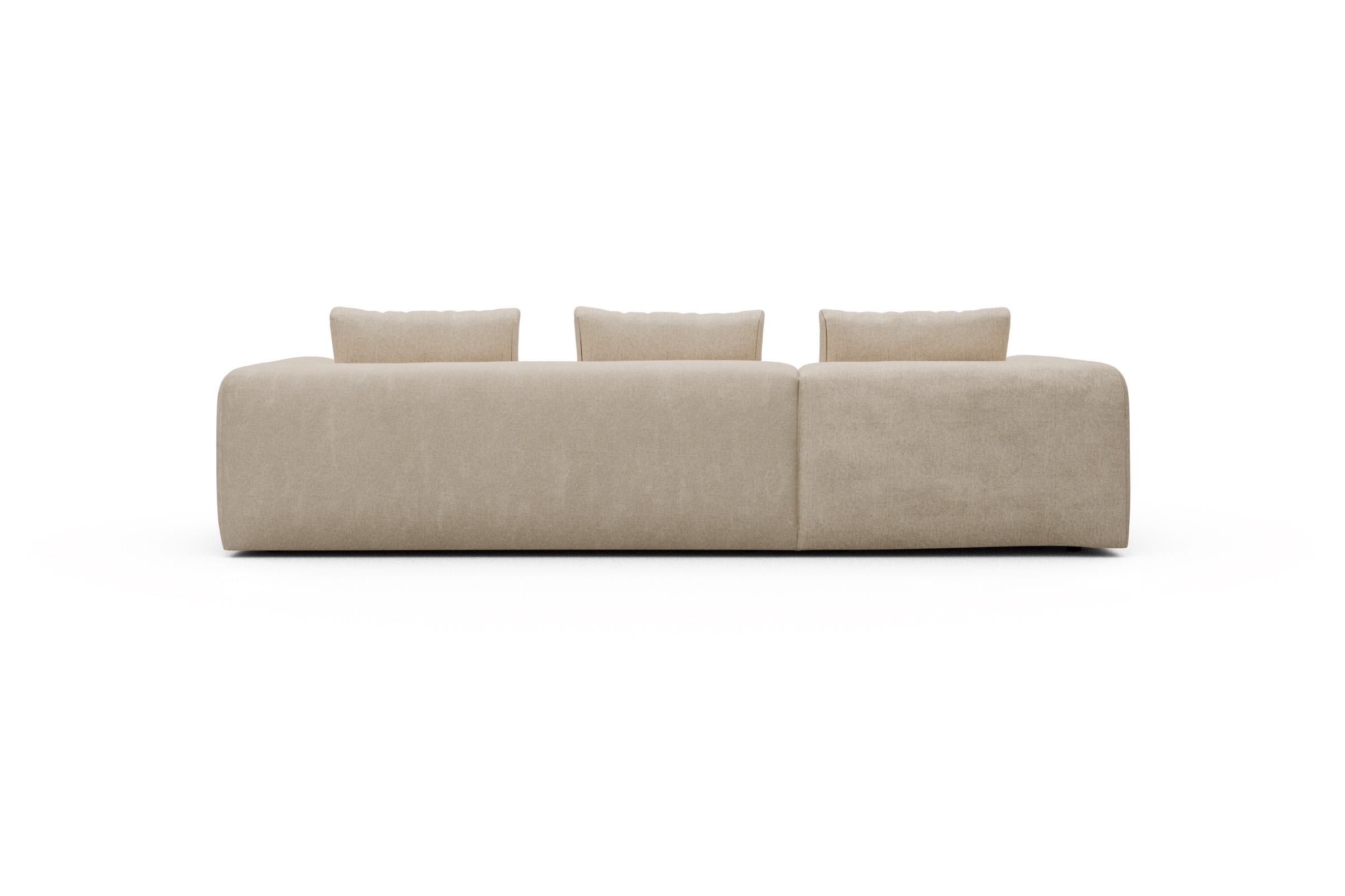 Ecksofa Fred Chaiselongue links mit 2,5-Sitzer Casone-Natural-Beige