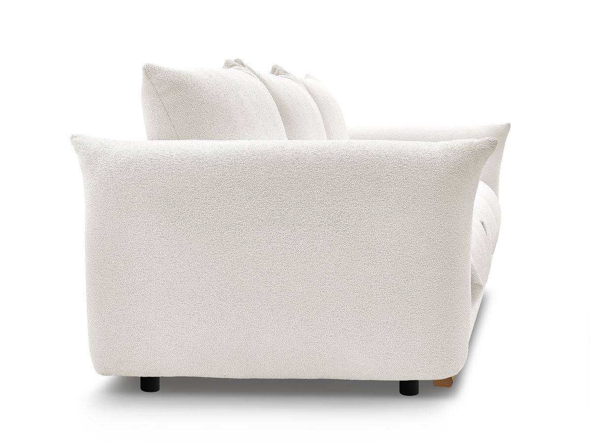 Bobochic Ernest Sofa 3-Sitzer 266 × 106 cm Bouclé-Stoff Weiß