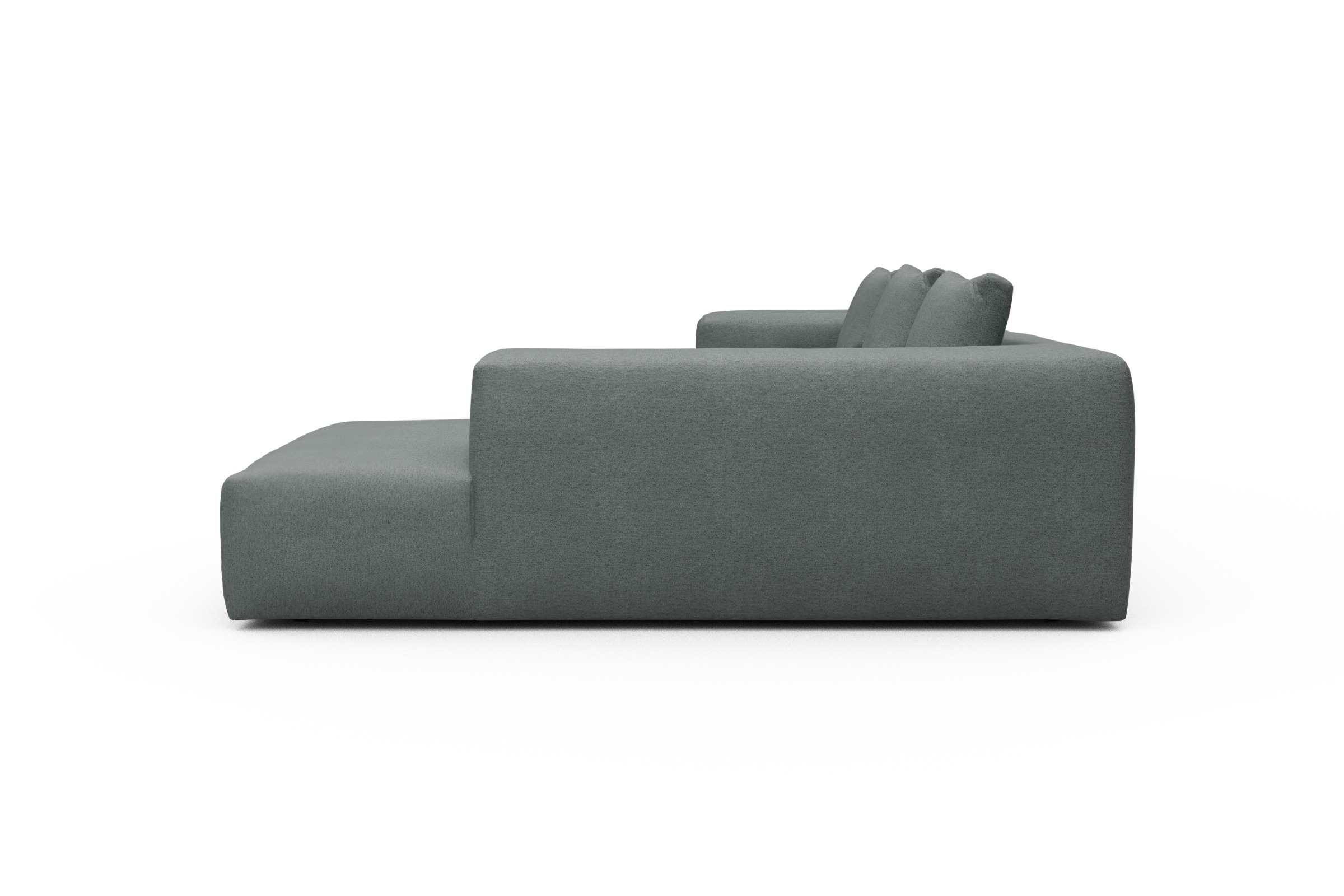 Ecksofa Fred Relax-Ecke rechts mit 2,5-Sitzer Denari-Soft-Grey