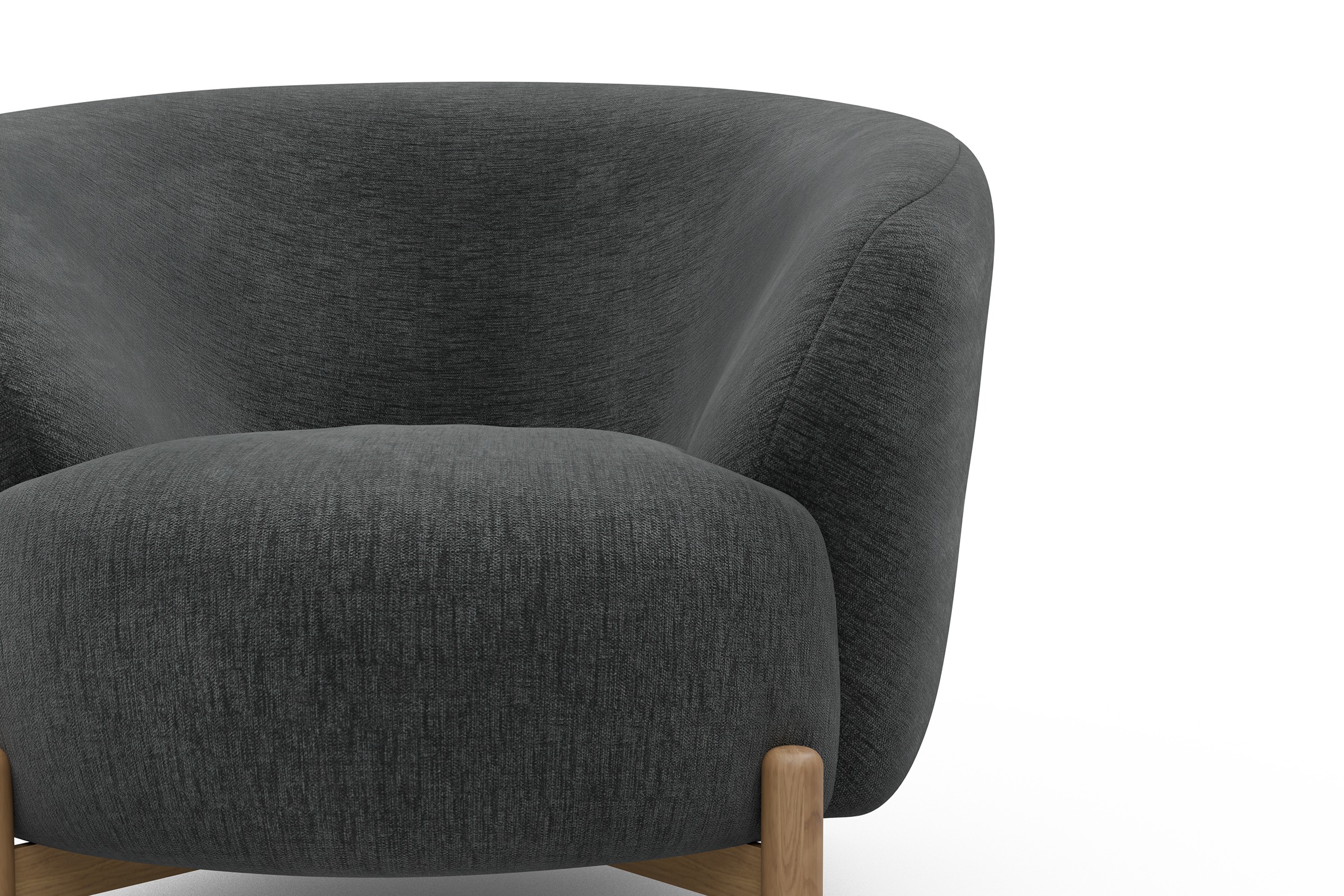 Sessel Ronda Holzbeine Eiche Natur Smooth-Deep-Warm-Grey