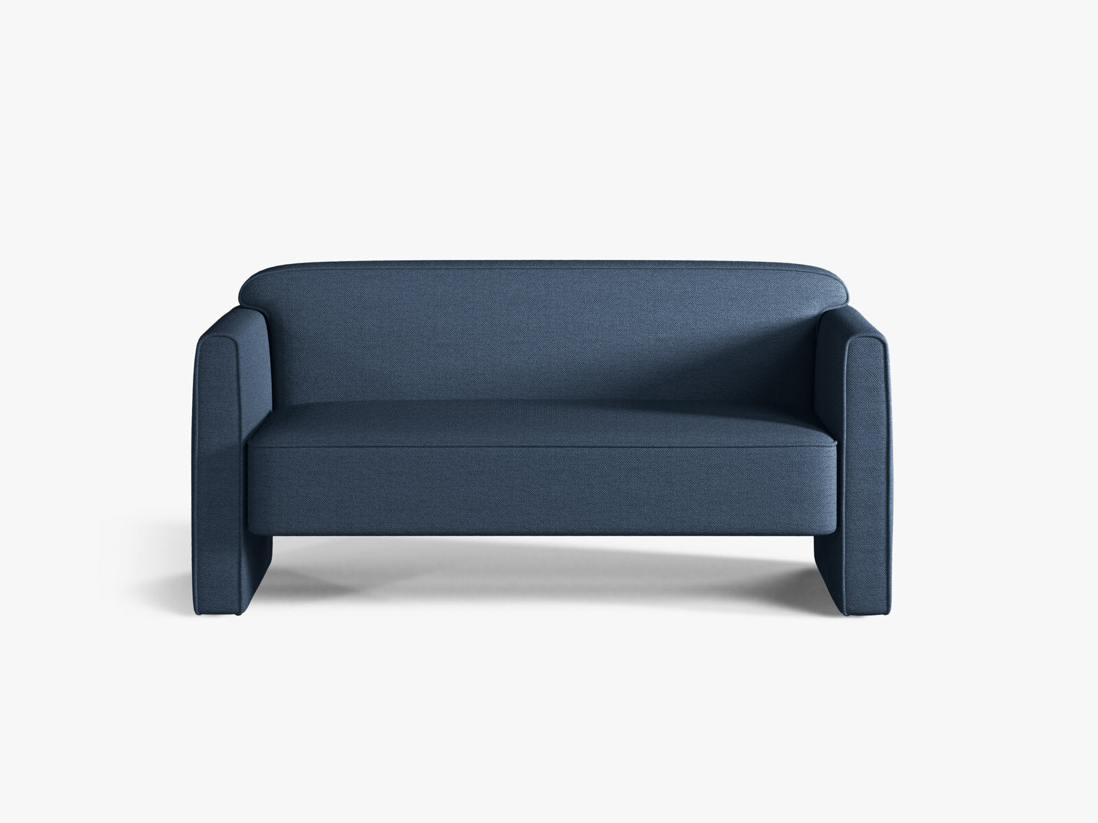 Micadoni Sofa Abby 2-Sitzer Strukturierter Stoff Heritage Blau