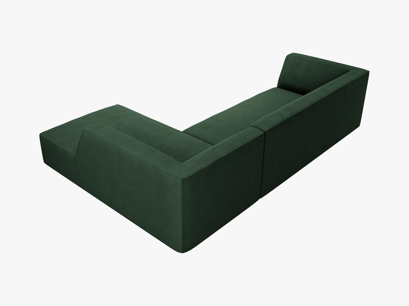 Micadoni 4-Sitzer Modular Sofa Ruby Rechts Strukturierter Stoff Ottawa Grün