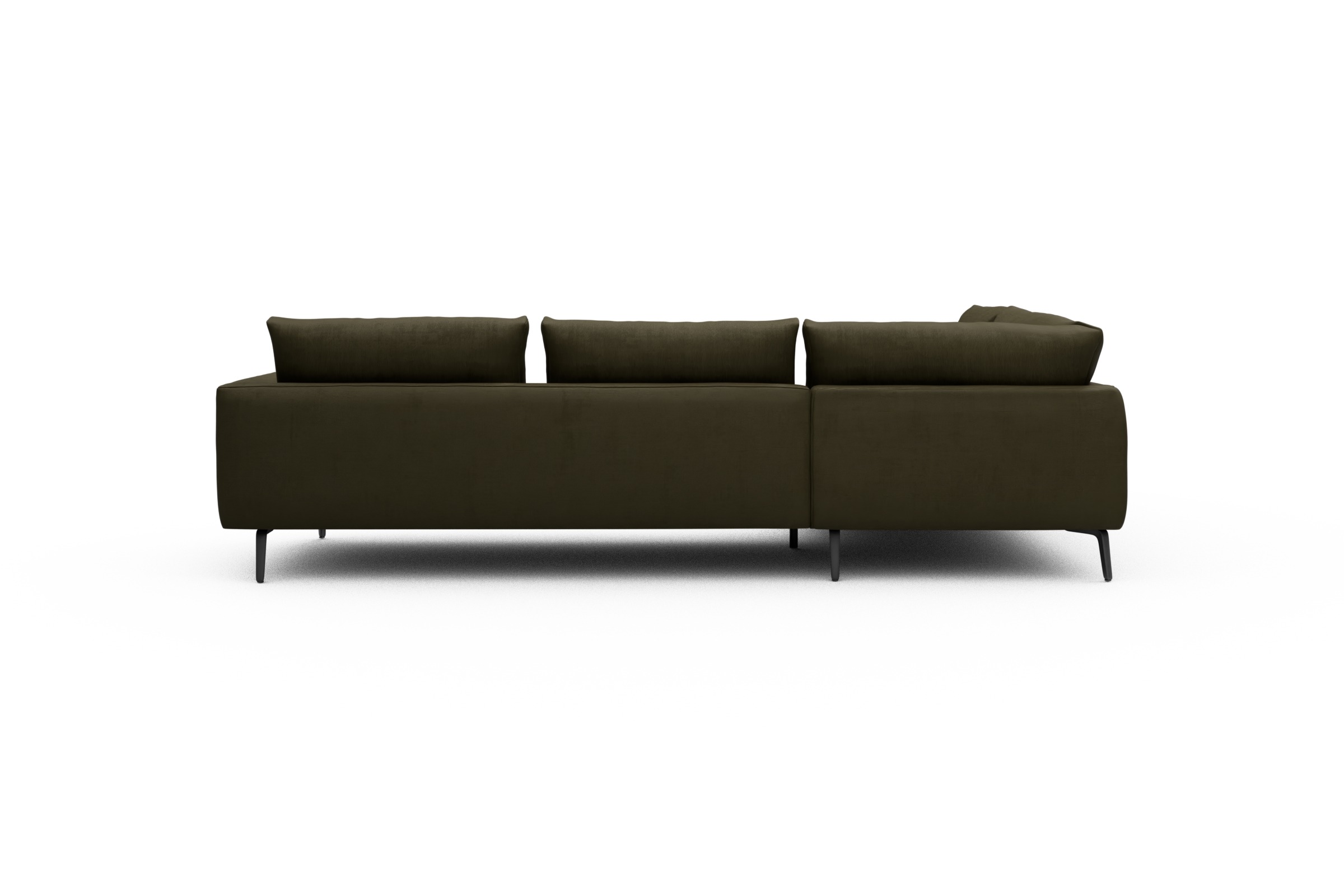 Ecksofa Karl Relax-Ecke links mit 2,5-Sitzer Cordufine-Pine-Green