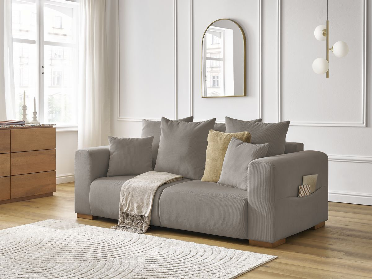 Bobochic Sidonie Sofa 2-Sitzer Cordsamt Taupe