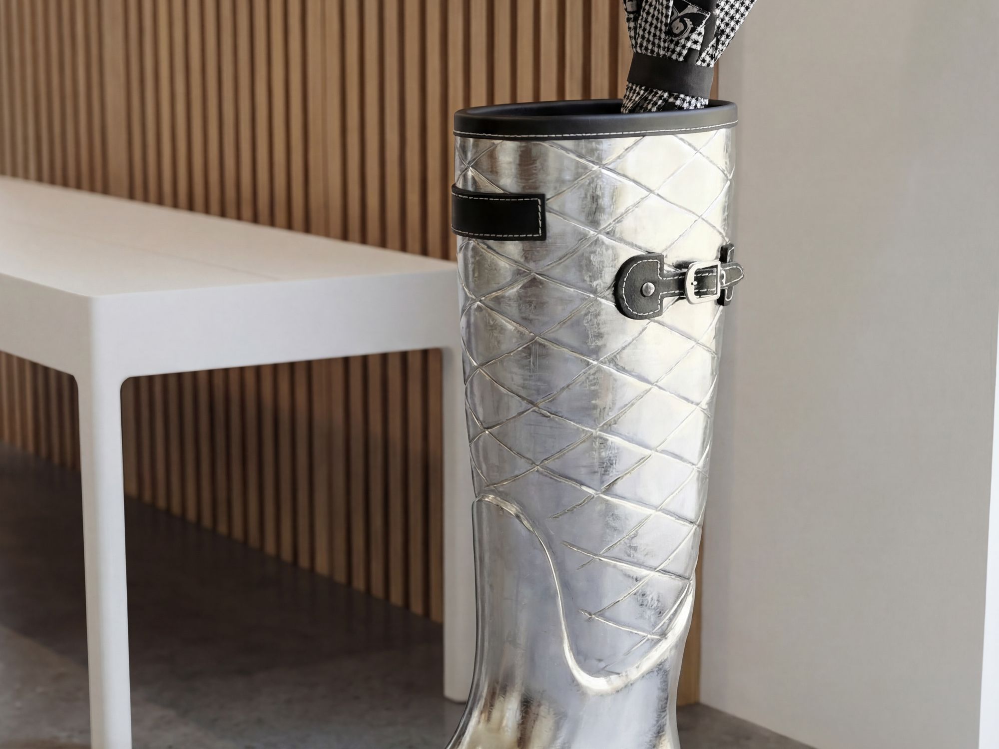 Schirmständer Sjoholt Aluminium Silber 26 × 11 × 44 cm