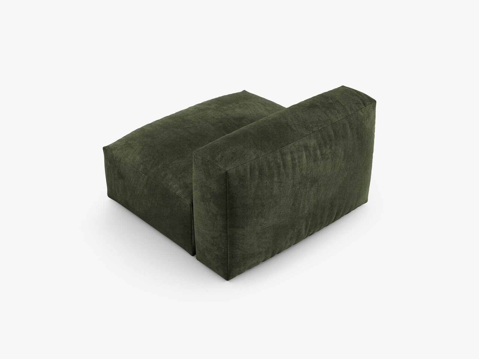 Micadoni Mittelmodul Martina 1-Sitzer 90cm Sitztiefe Samt Vogue Grün