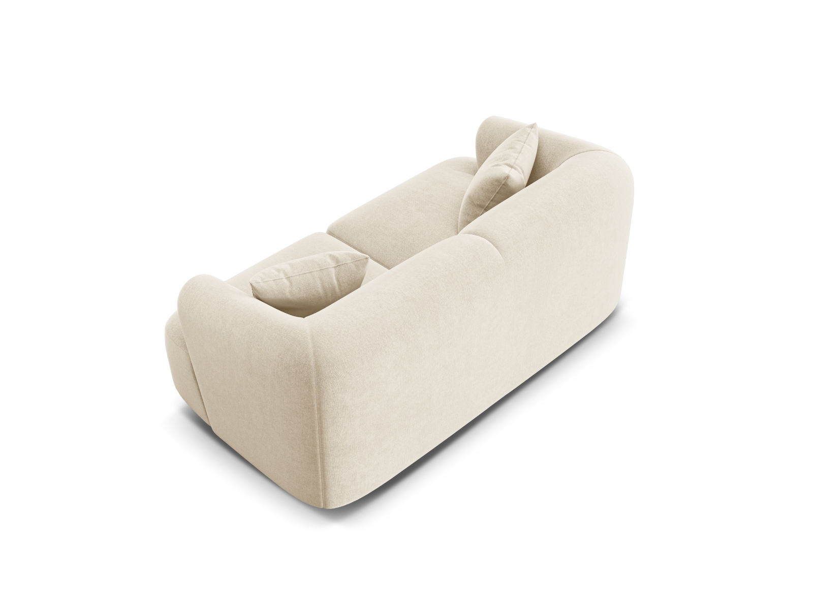 Cosmopolitan Design Sofa Campi 2-Sitzer Samt Vogue Helles Beige